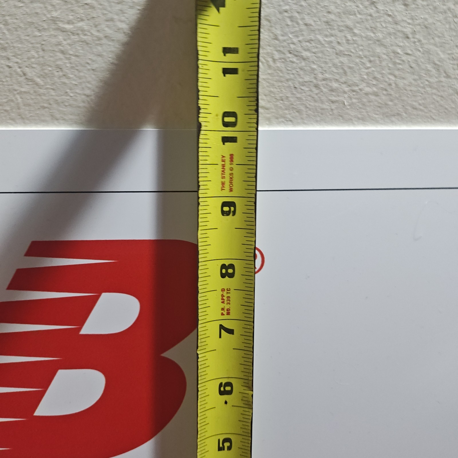 NEW BALANCE Shoe Store Retail Wall Hanging Sign Display White 20X10