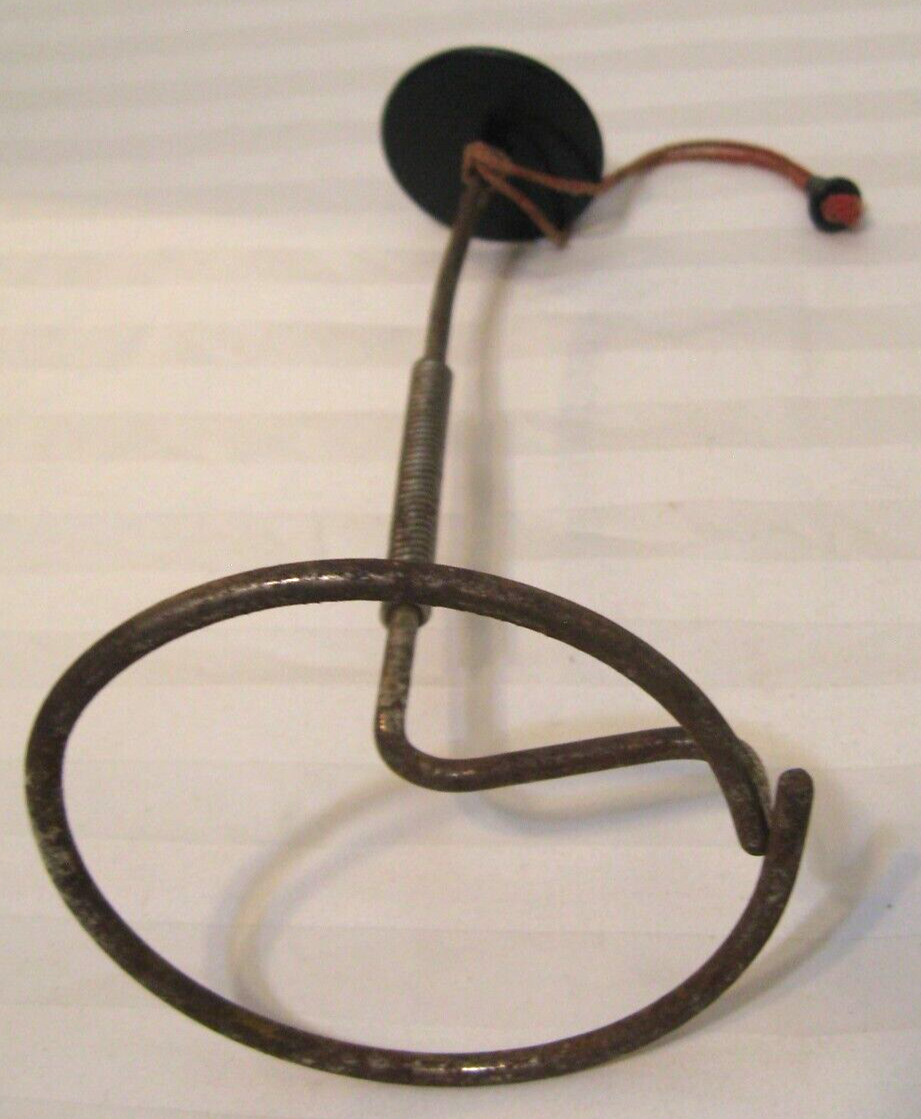 Hat Wig Stand Holder Antique Vintage Millinery Store Display with Clamp Wood Top