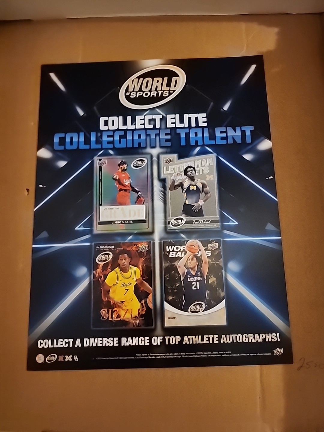 World Of Sport Collect Elite Collegiate Talent Display Stand
