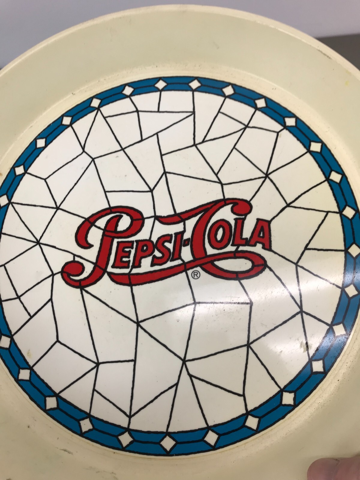 2 vintage Pepsi-Cola 13″x2.75″ Plastic Advertising Serving Trays