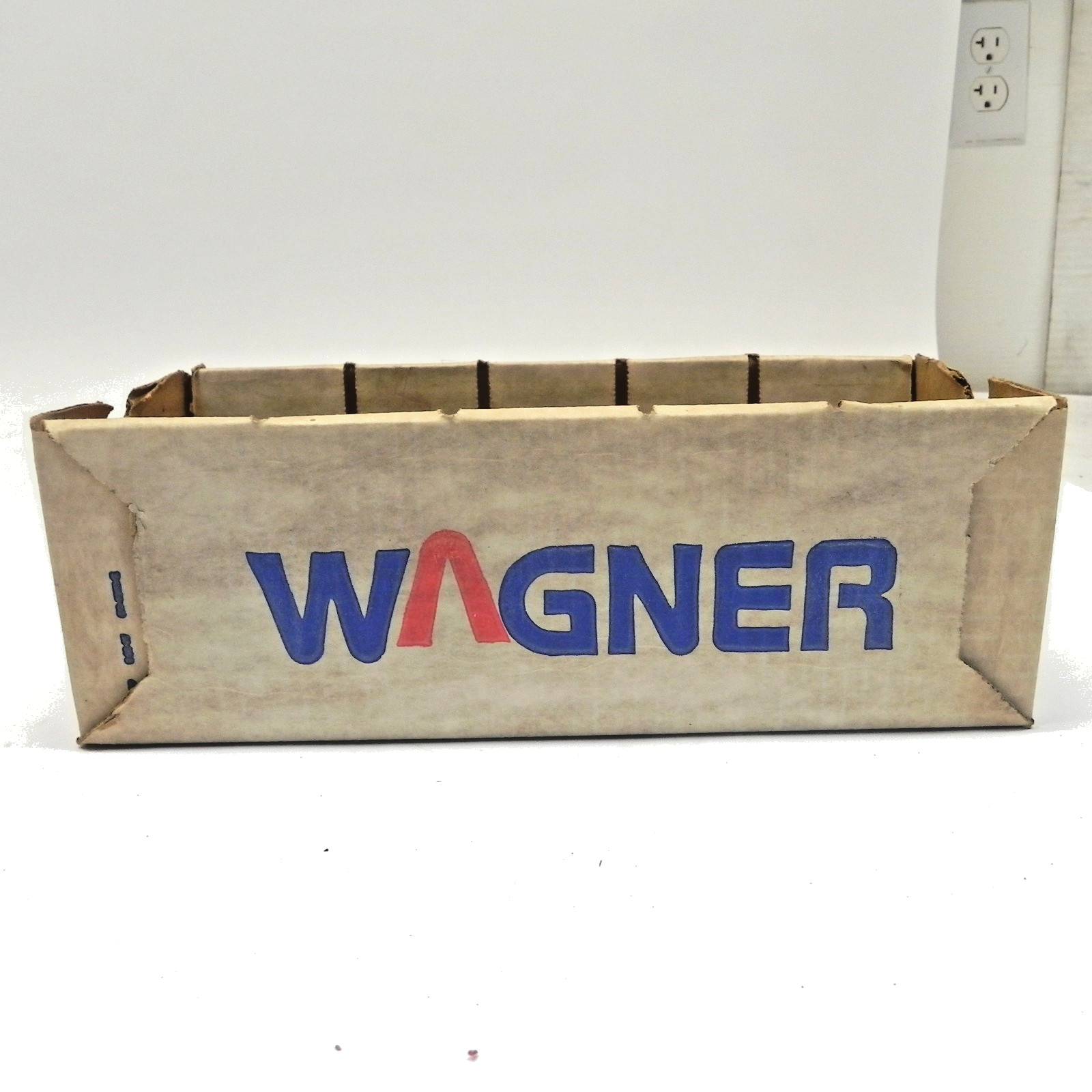 WAGNER AUTOMOTIVE SERVICE STATION COMPONENTS CARDBOARD BOX EMPTY DISPLAY USED