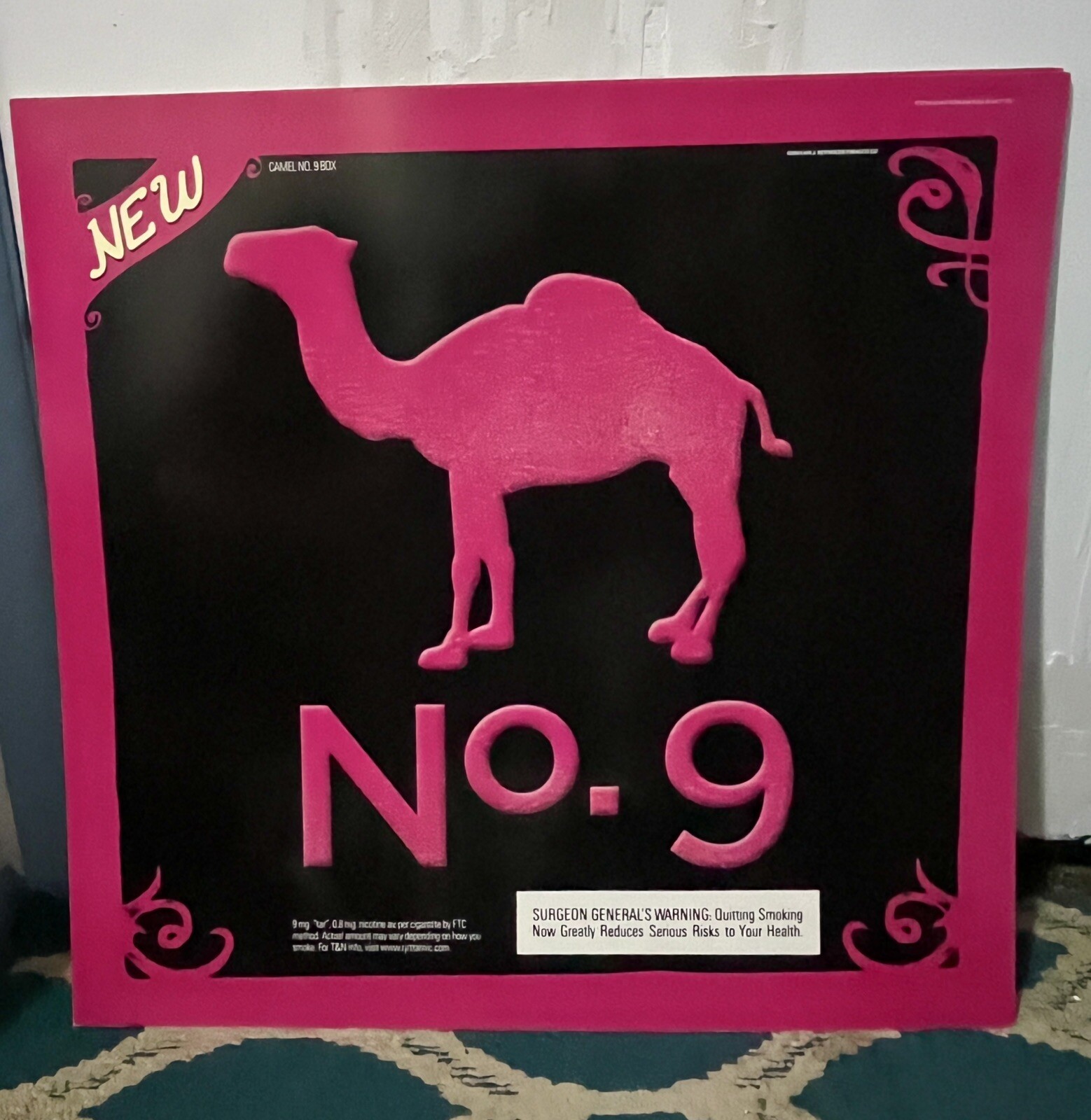 Vintage Camel Cigarettes Cardboard Advertising Display -Tobacccania-