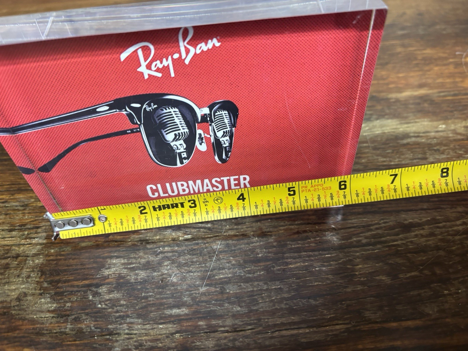 Ray-Ban Clubmaster Countertop Acrylic Display