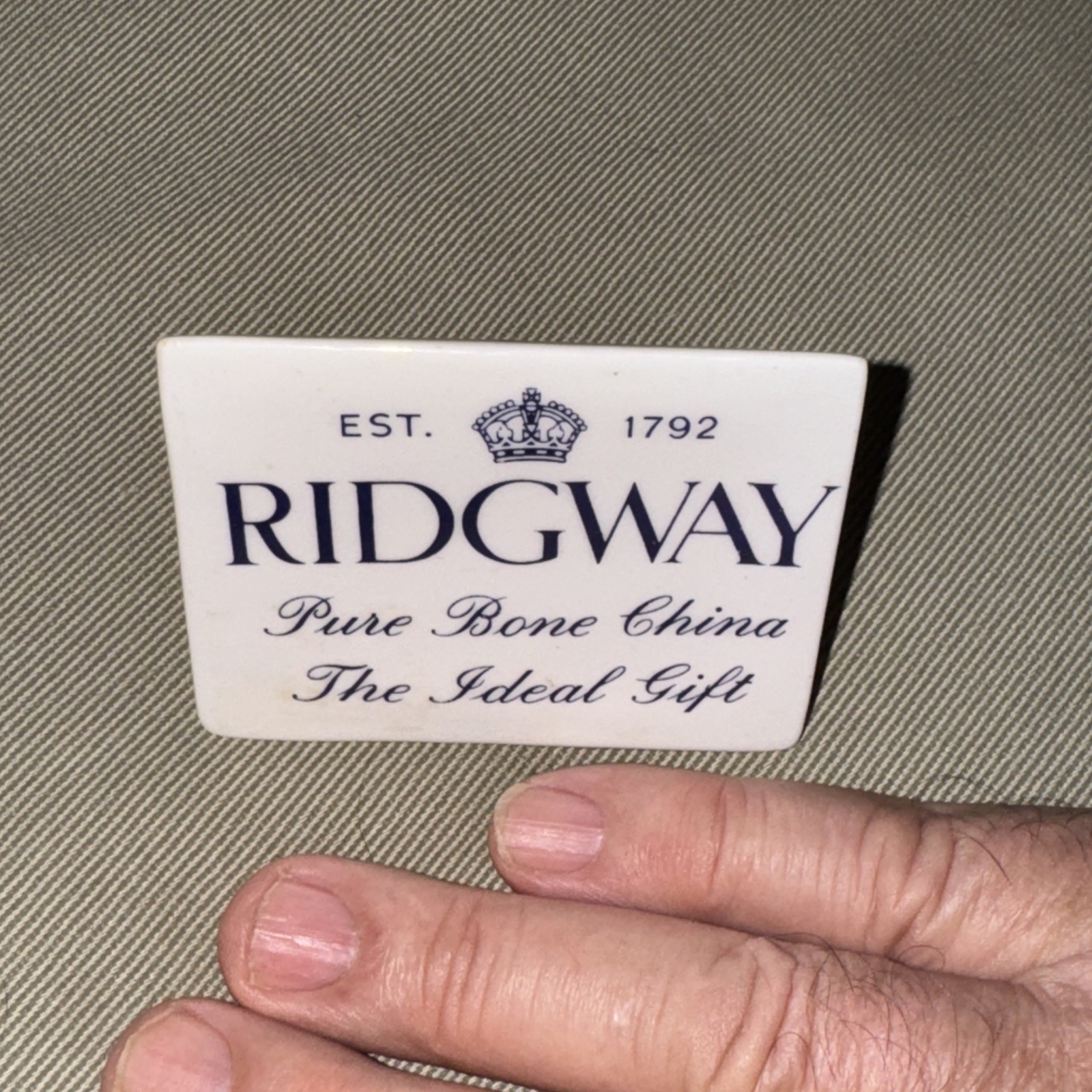 Ridgway Fine Bone China Advertising Store Countertop Display Sign – England UK