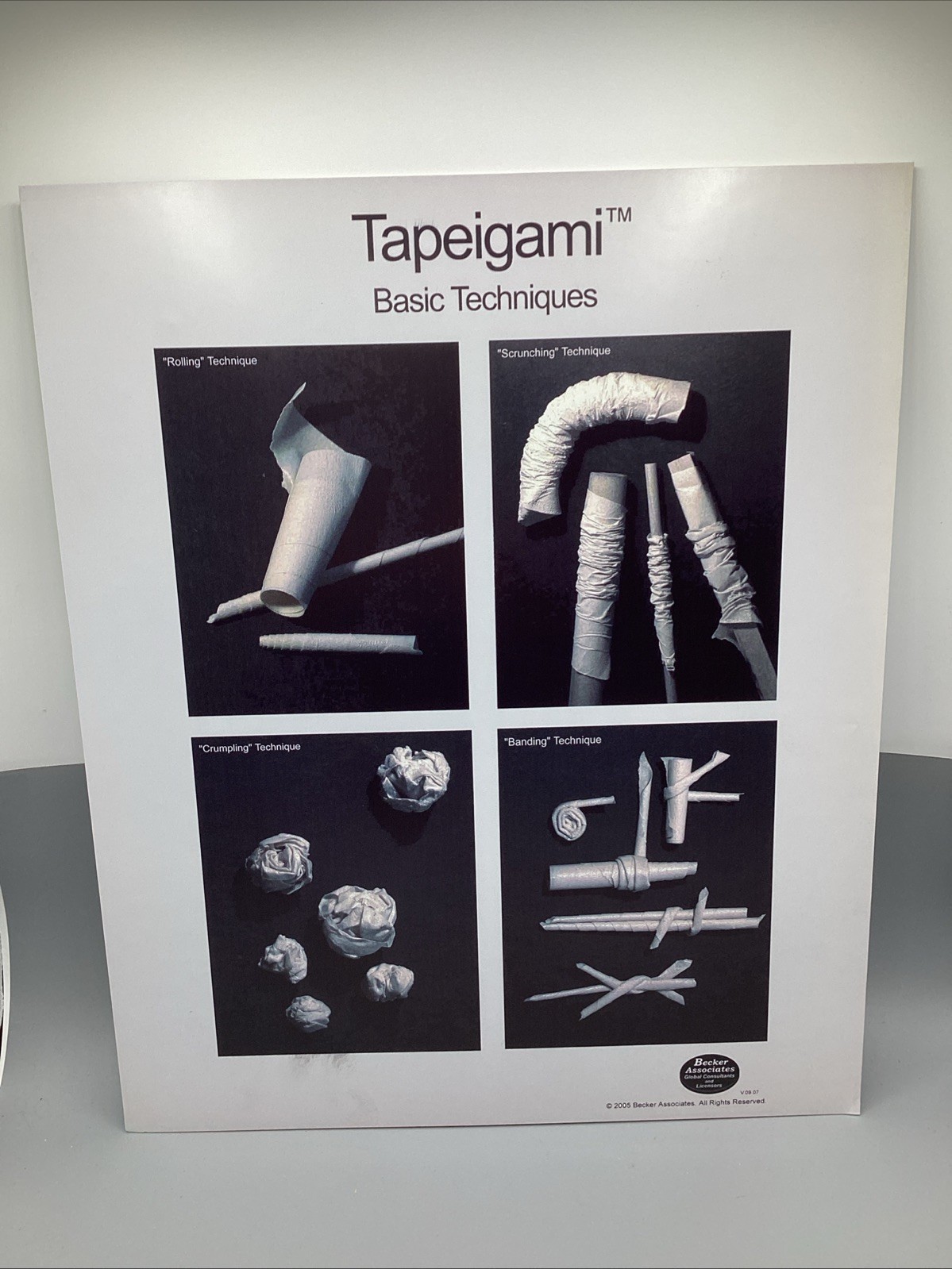 Vintage 2005 Tapeigami Toy Product Board & Product Advertising Lot *RARE*