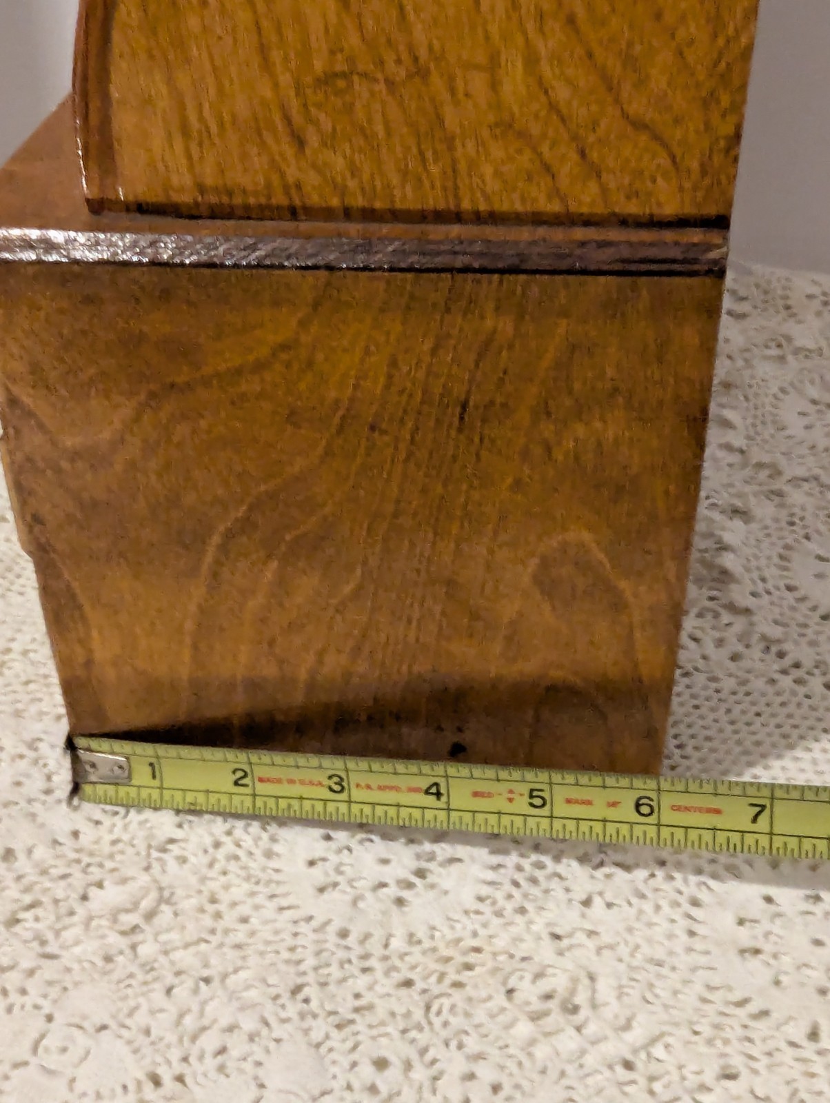 Rare Vintage Miniature Salesman Roll top Desk With Red Felt Lined Drawers