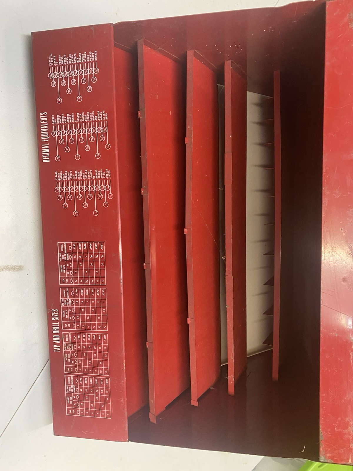 USED METAL COUNTER DISPLAY FOR DRILLS DRILL BITS – NEW PROCESS HIGH SPEED DRILLS