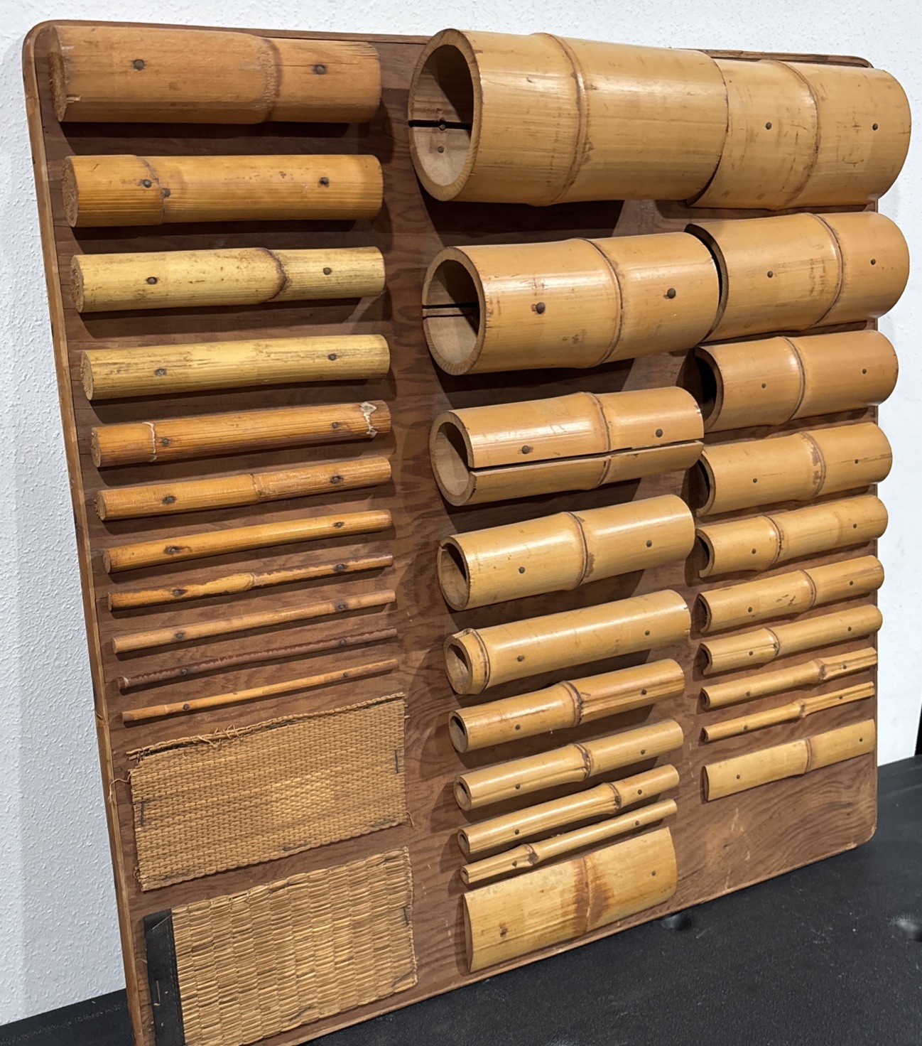 Vintage Bamboo, Rattan & Tatami Salesman Sample Designer Showroom Display Board