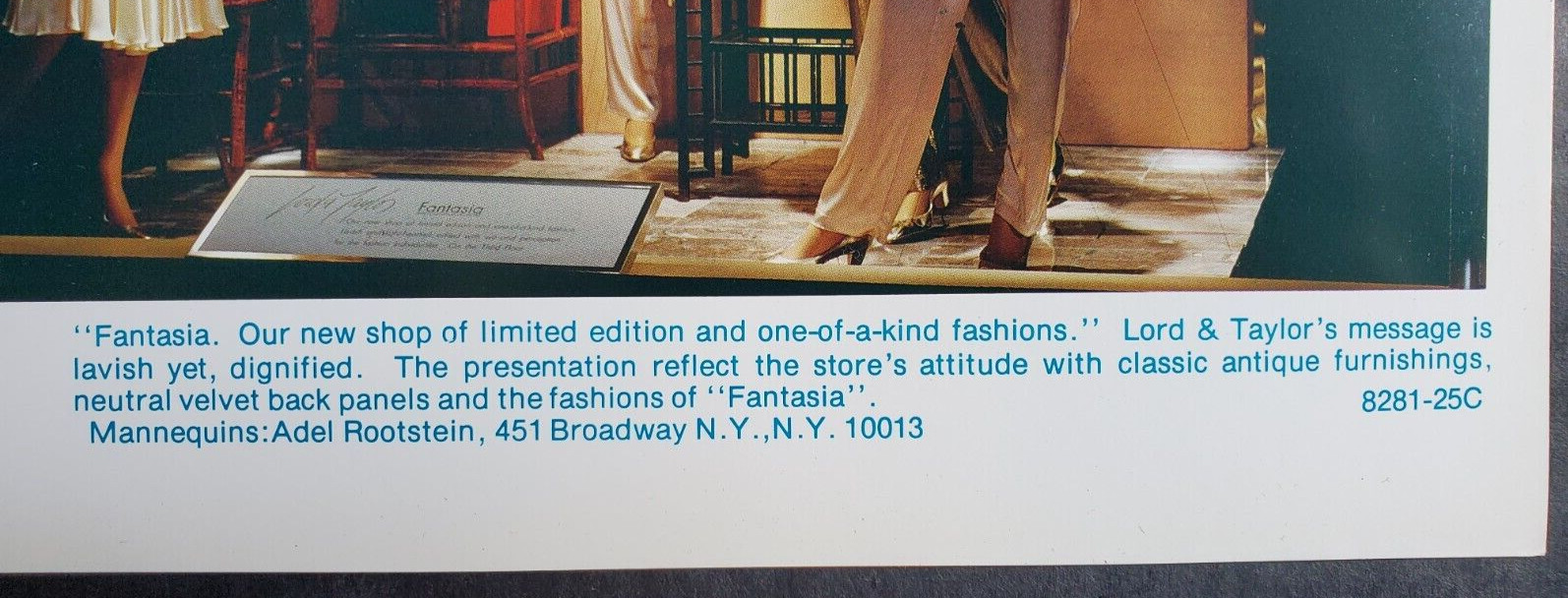 1980s LORD & TAYLOR, NEW YORK WINDOW DISPLAY PHOTO PRINT FANTASIA