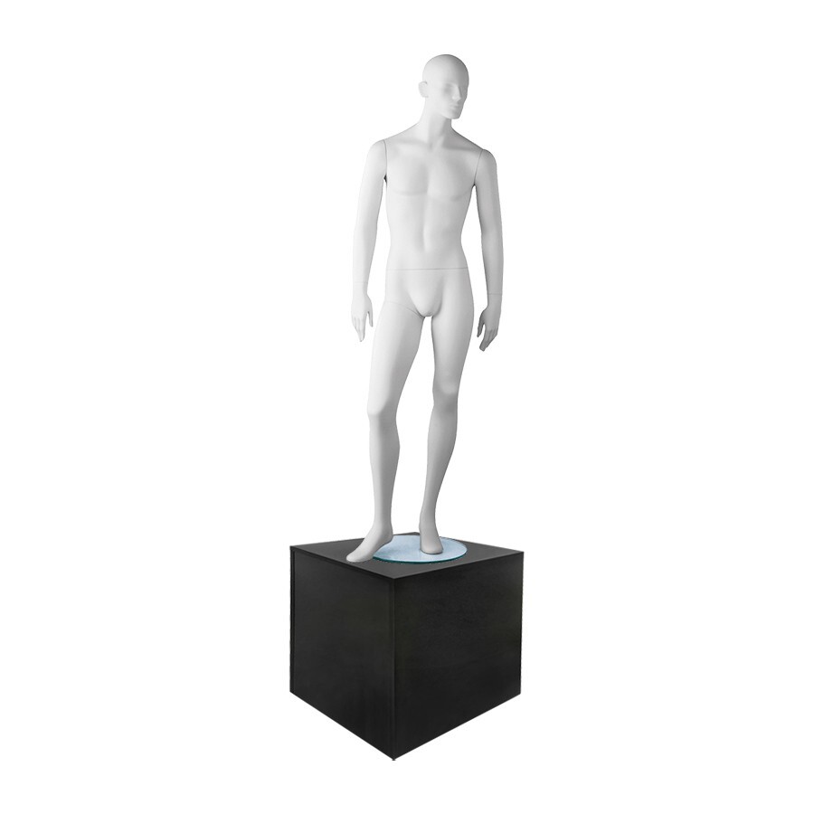 24″ High Black Knockdown Bases Pedestal Base Box Cube Display Fixture Retail