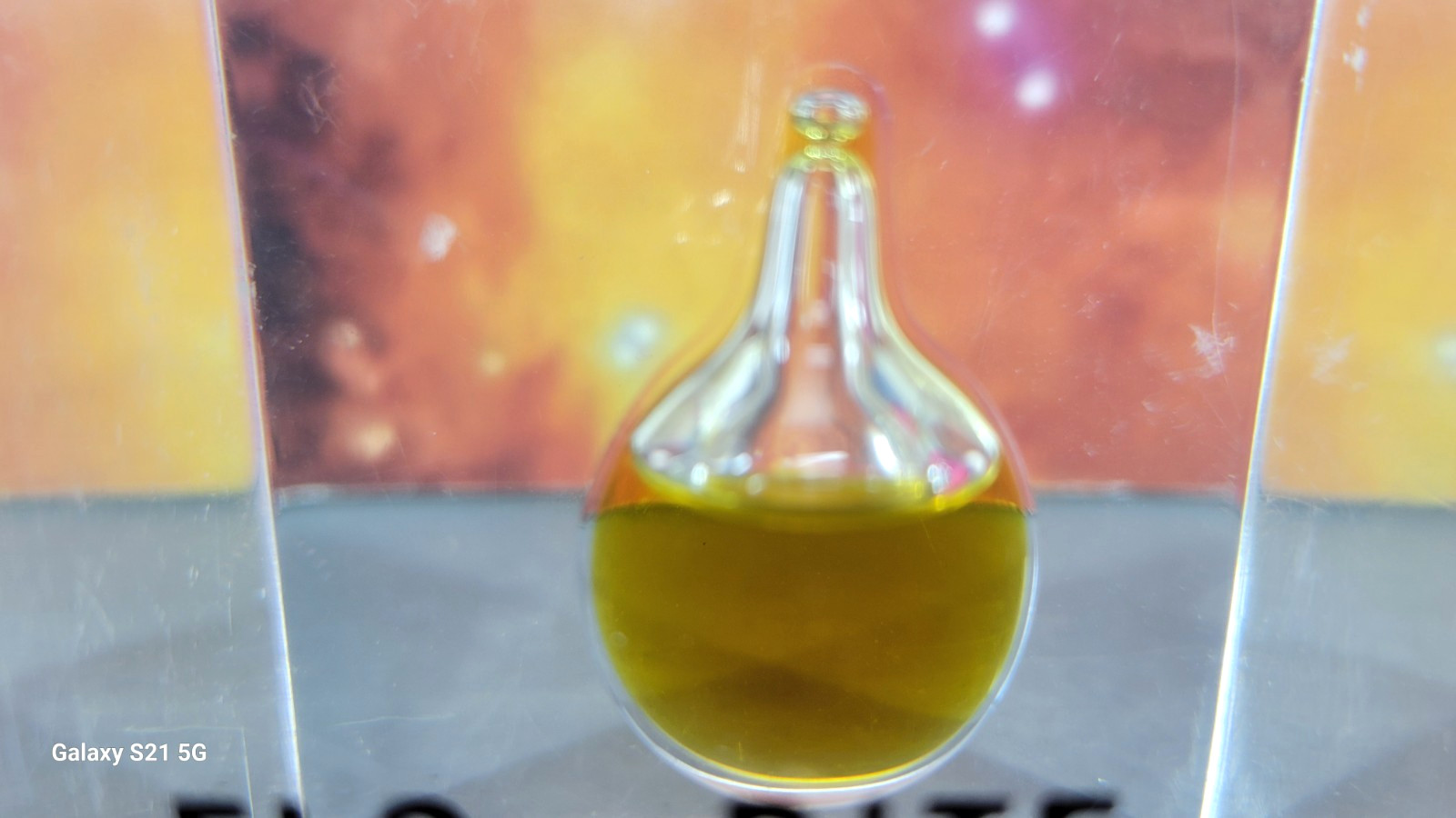 CHEMELEX FLO-RITE ACRYLIC CUBE DISPLAY w/SUSPENDED OIL ADVERTISING PETROLIANA