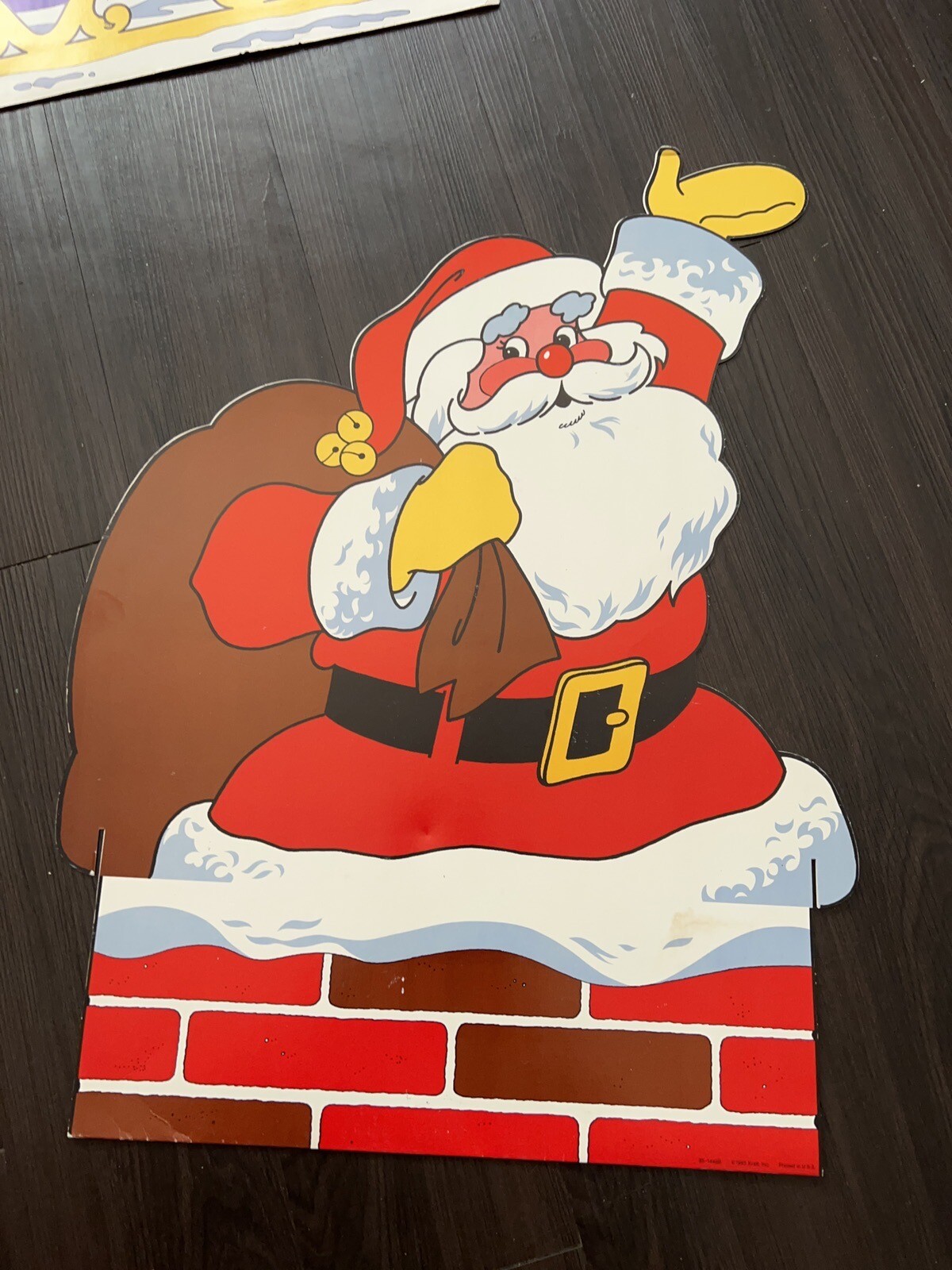 Vintage 1985 Kraft Inc Santa Christmas Reindeer POS Store Advertising Display