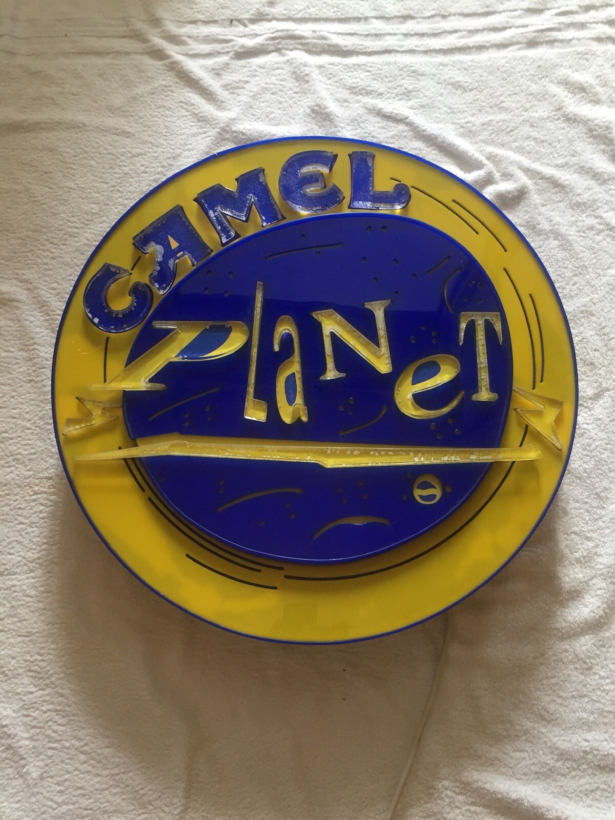 Neon Illuminated Camel Advertising Sign.Italy 1980 Diameter 54cm
