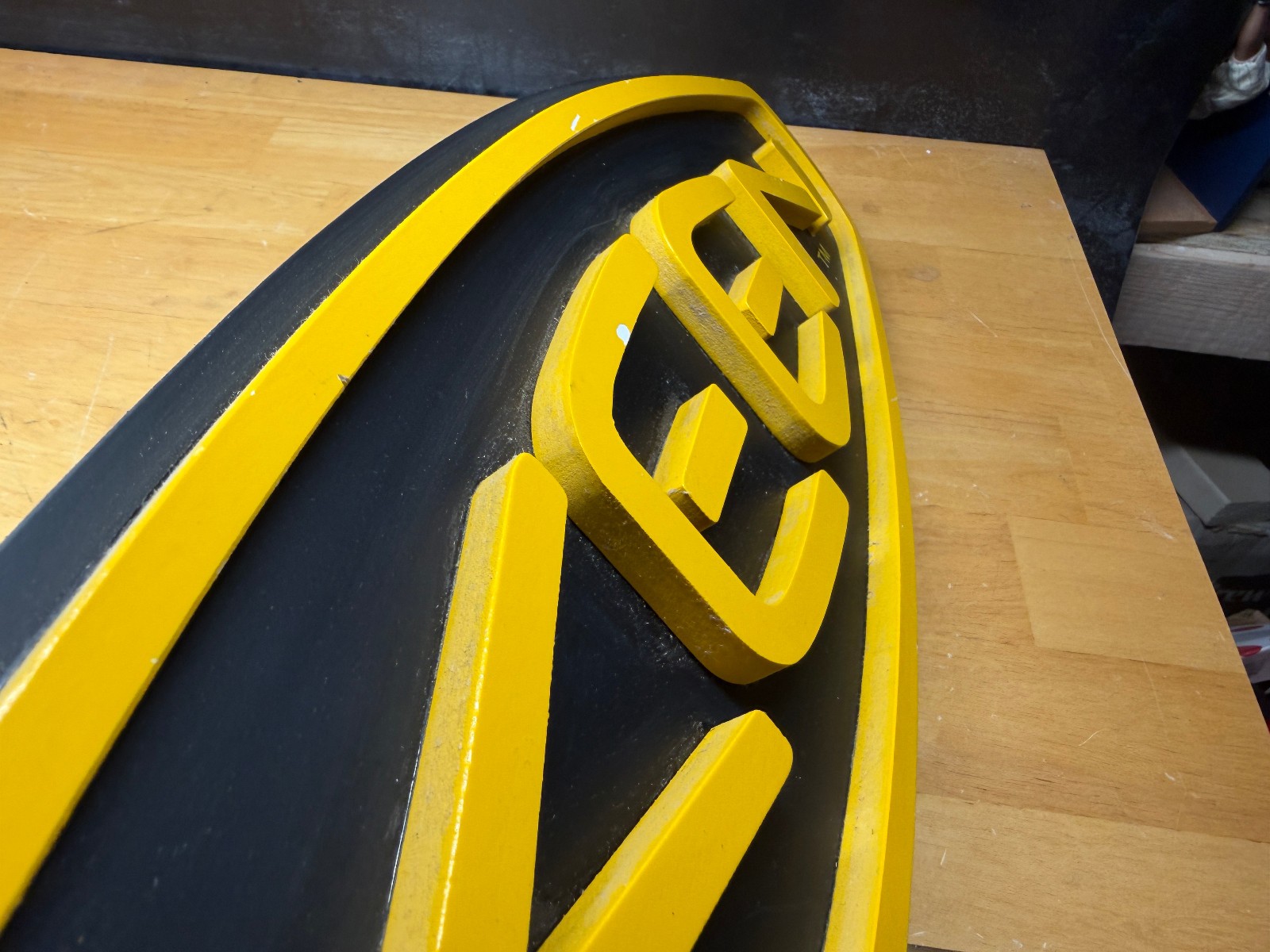 KEEN Shoes Store Display Sign Yellow Black, Outdoor Hiking Retail Wall Decor