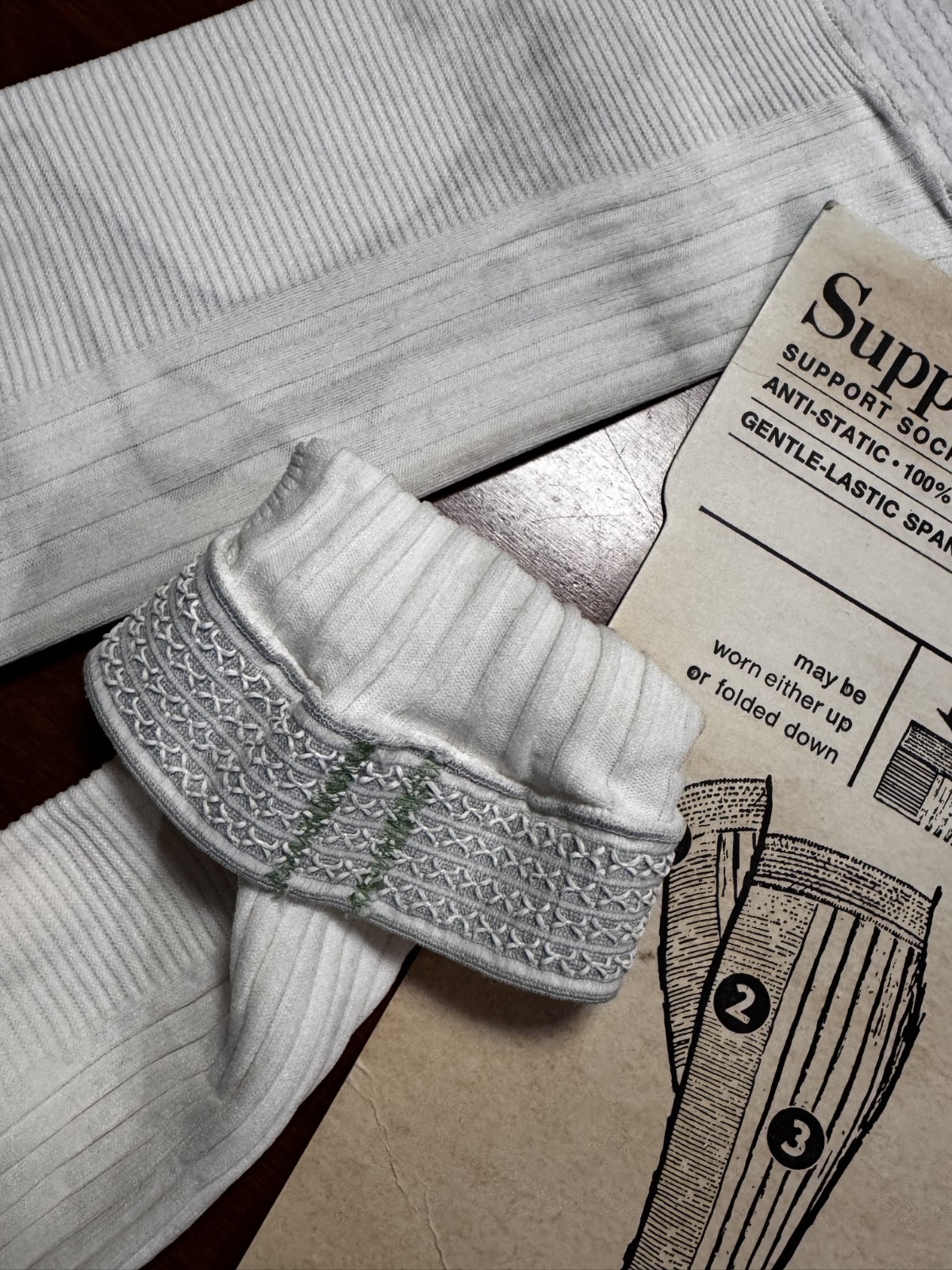 Vtg Salesman Sample Counter Display Supp-Hose Men Support Socks Store Advertise