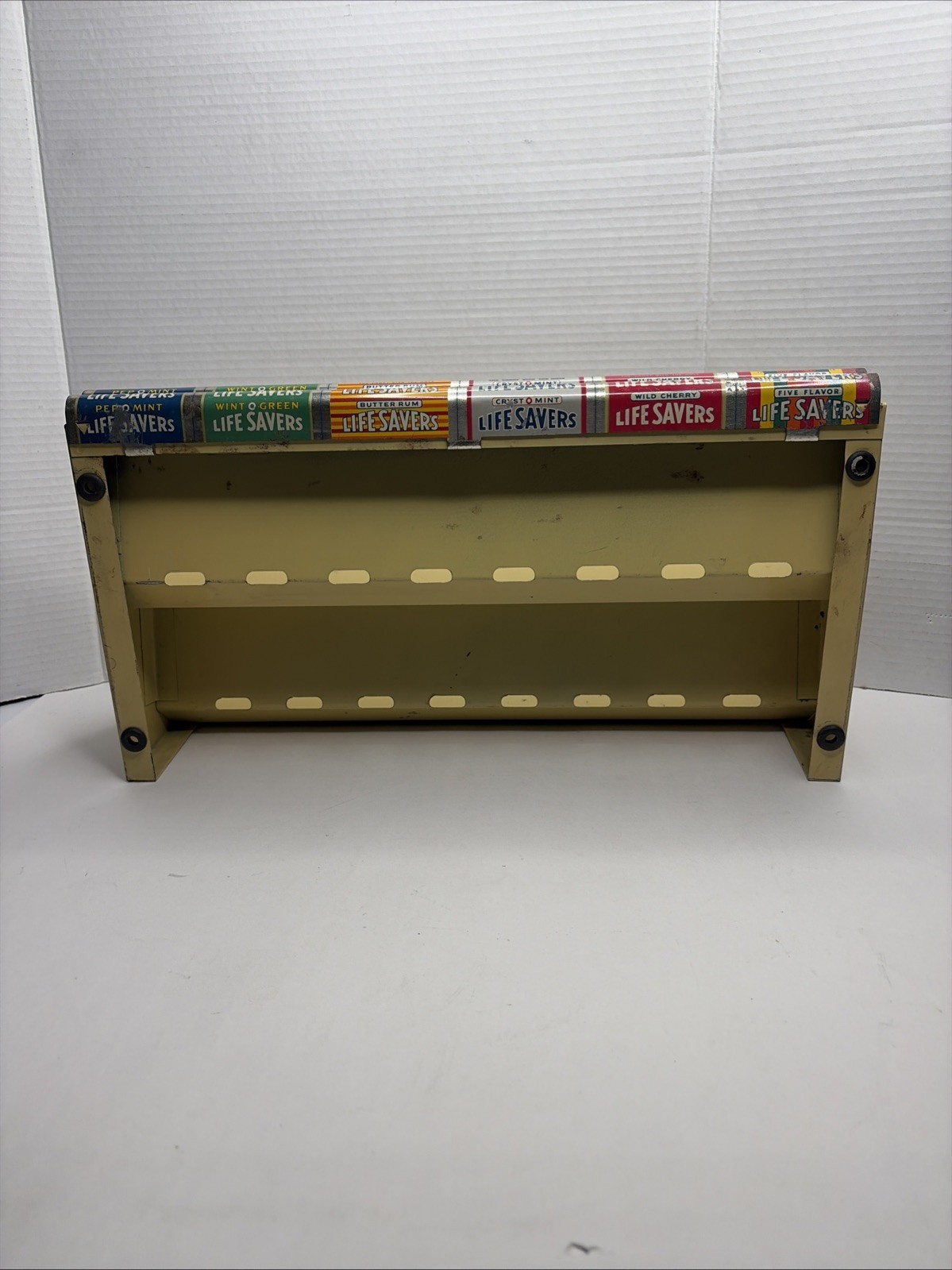 Vintage Life Savers Candy Sign Store Display Rack 1930’s Country Store Flavors