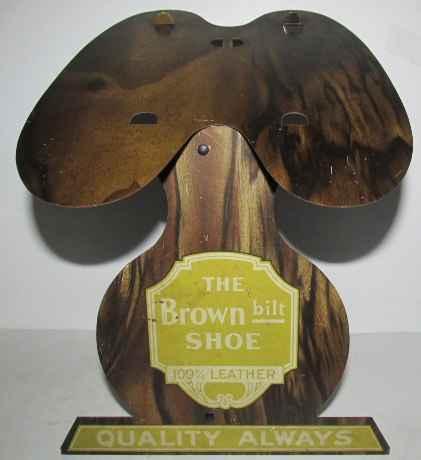 Brown Shoe Co Tin Store Window or Counter Display by H D Beach Coshocton OH