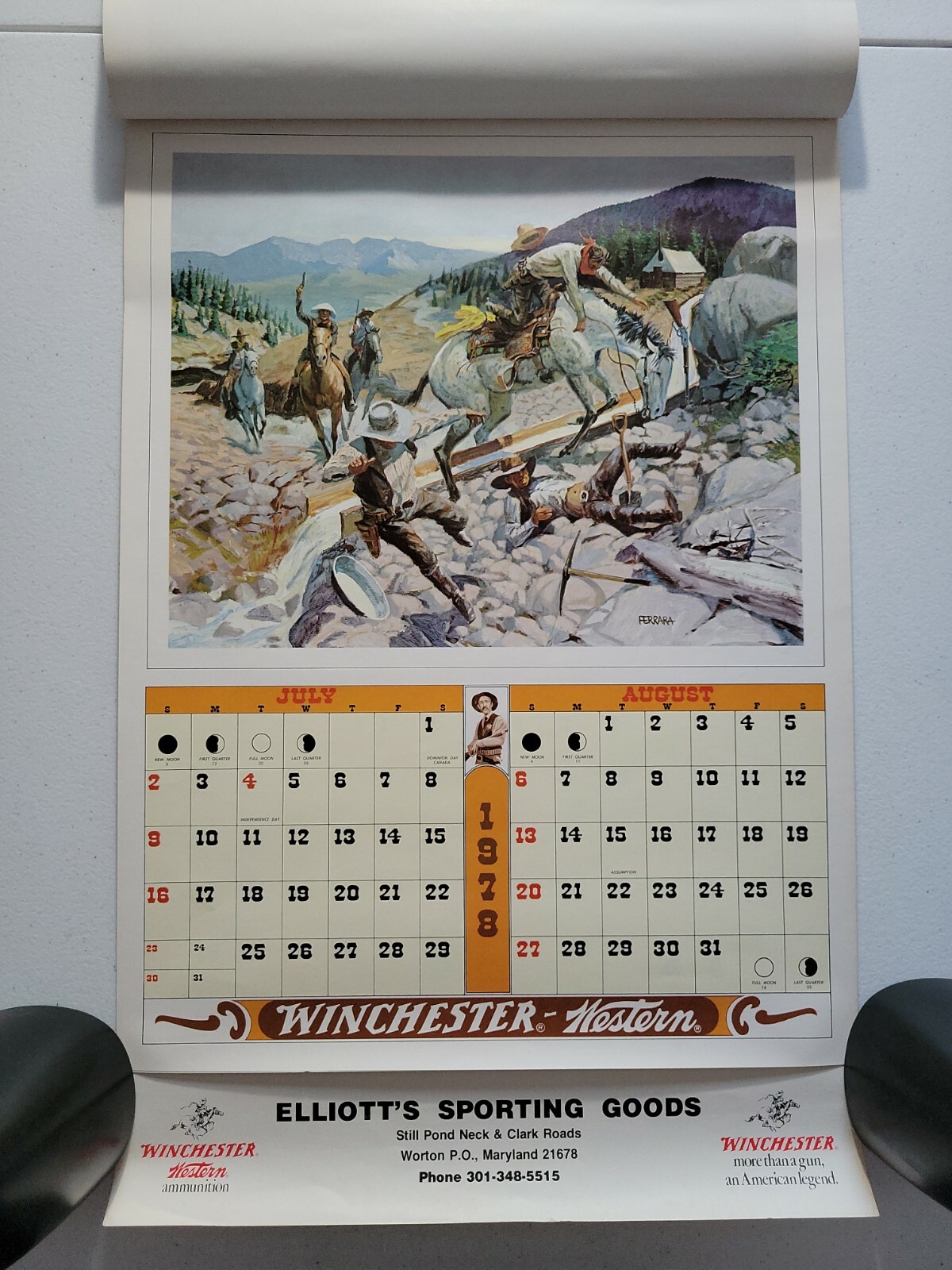 Vintage Winchester Western Collection of Buffalo Bill’s Adventures Calender