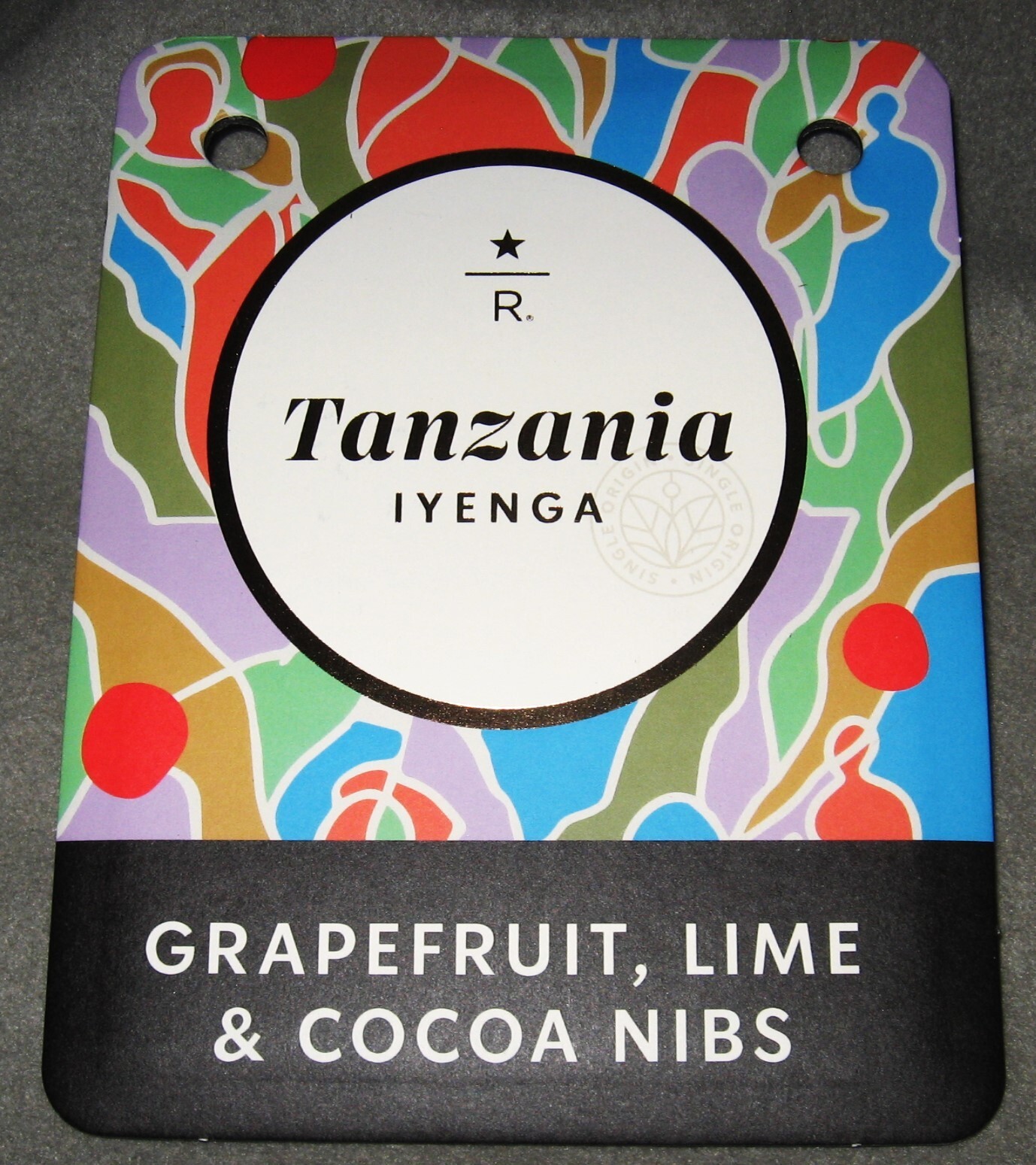 STARBUCKS 2024 “TANZANIA” COLLECTIBLE RARE RESERVE COFFEE TASTER DISPLAY SIGN