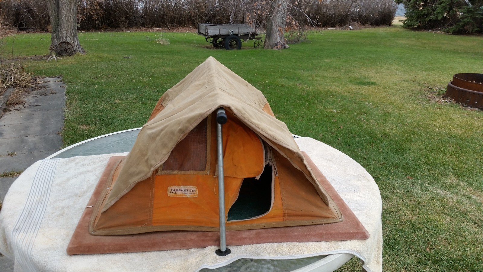 vintage salesmen’s sample canvas camping tent store display canadian camp mate