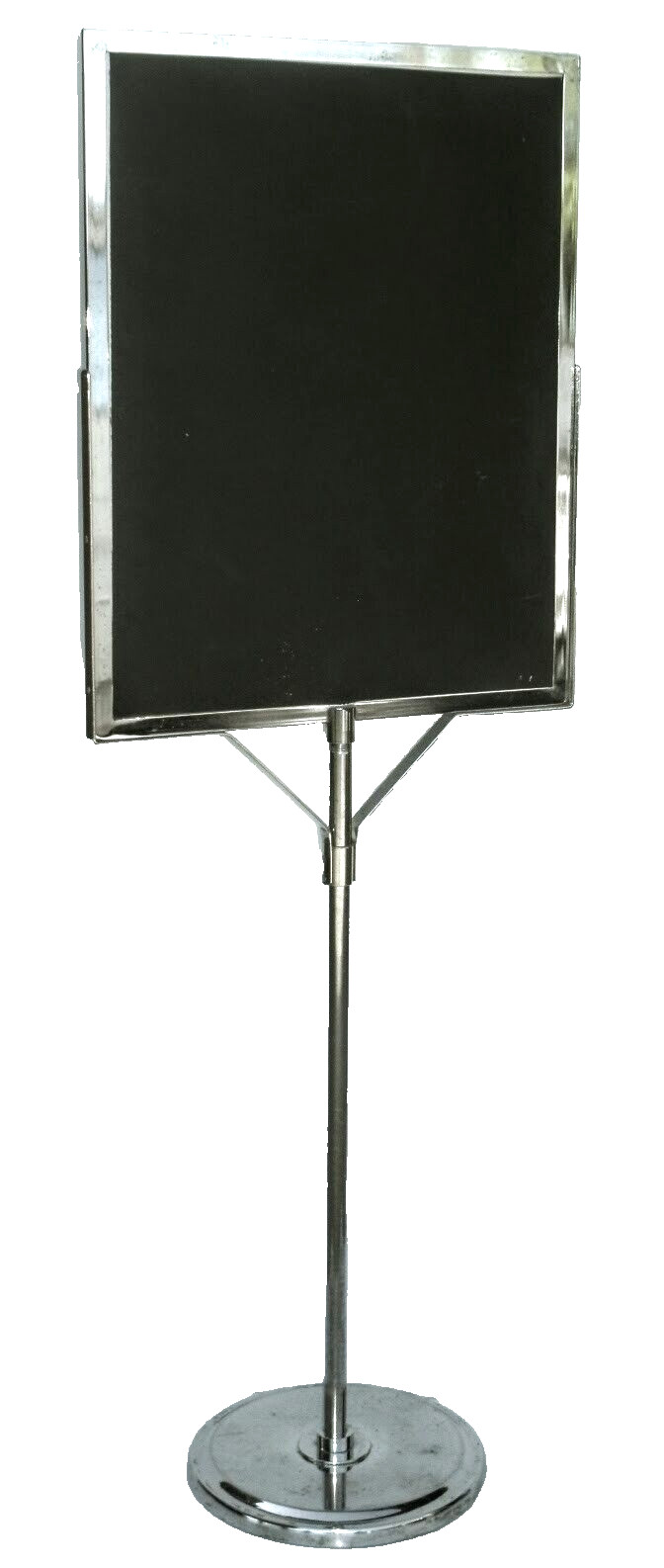 Vintage Industrial Chrome Menu Stand Sidewalk Store Display