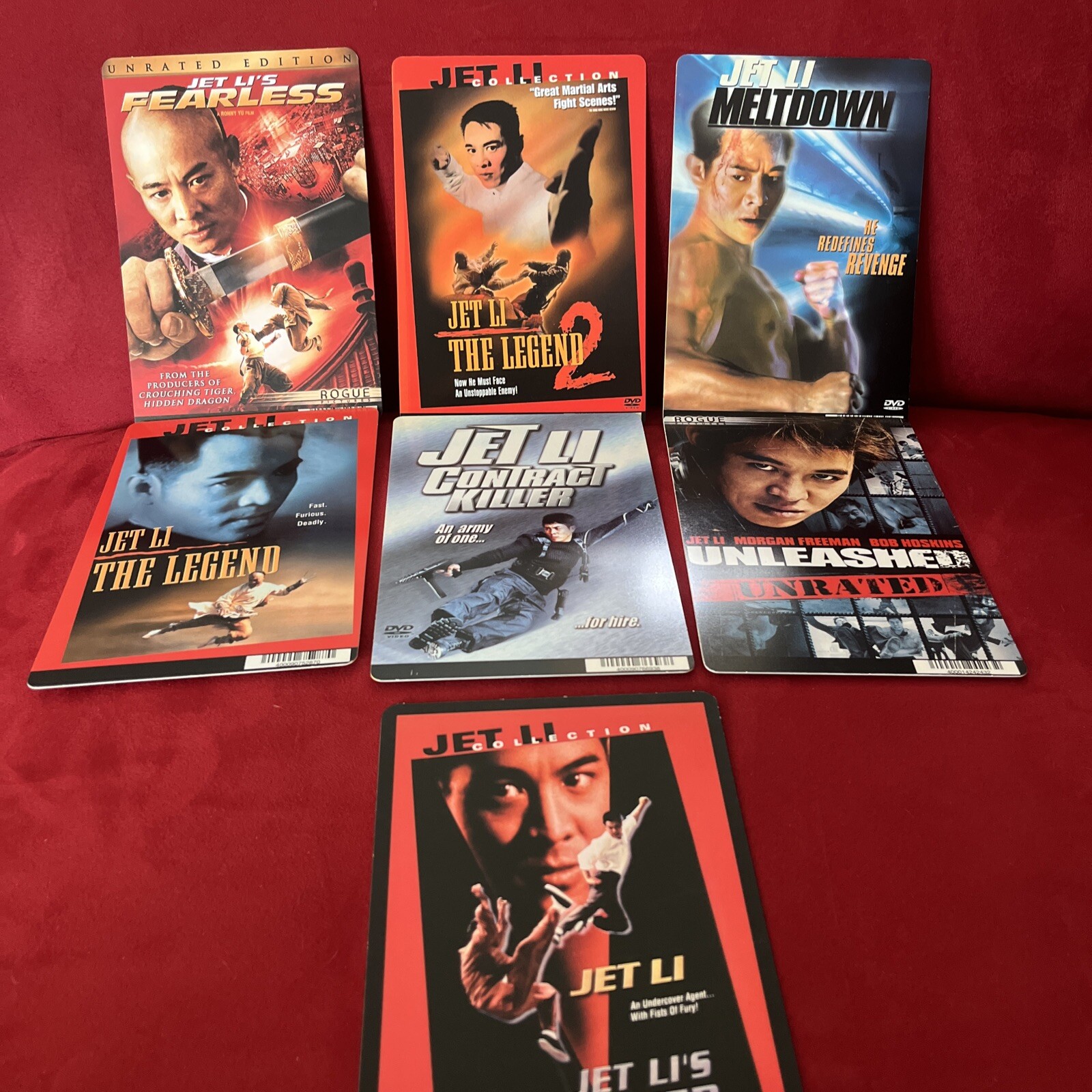 Blockbuster Movie Backer Card Mini Poster Art 5.5” x 8” Jet Li Movie Lot of 7