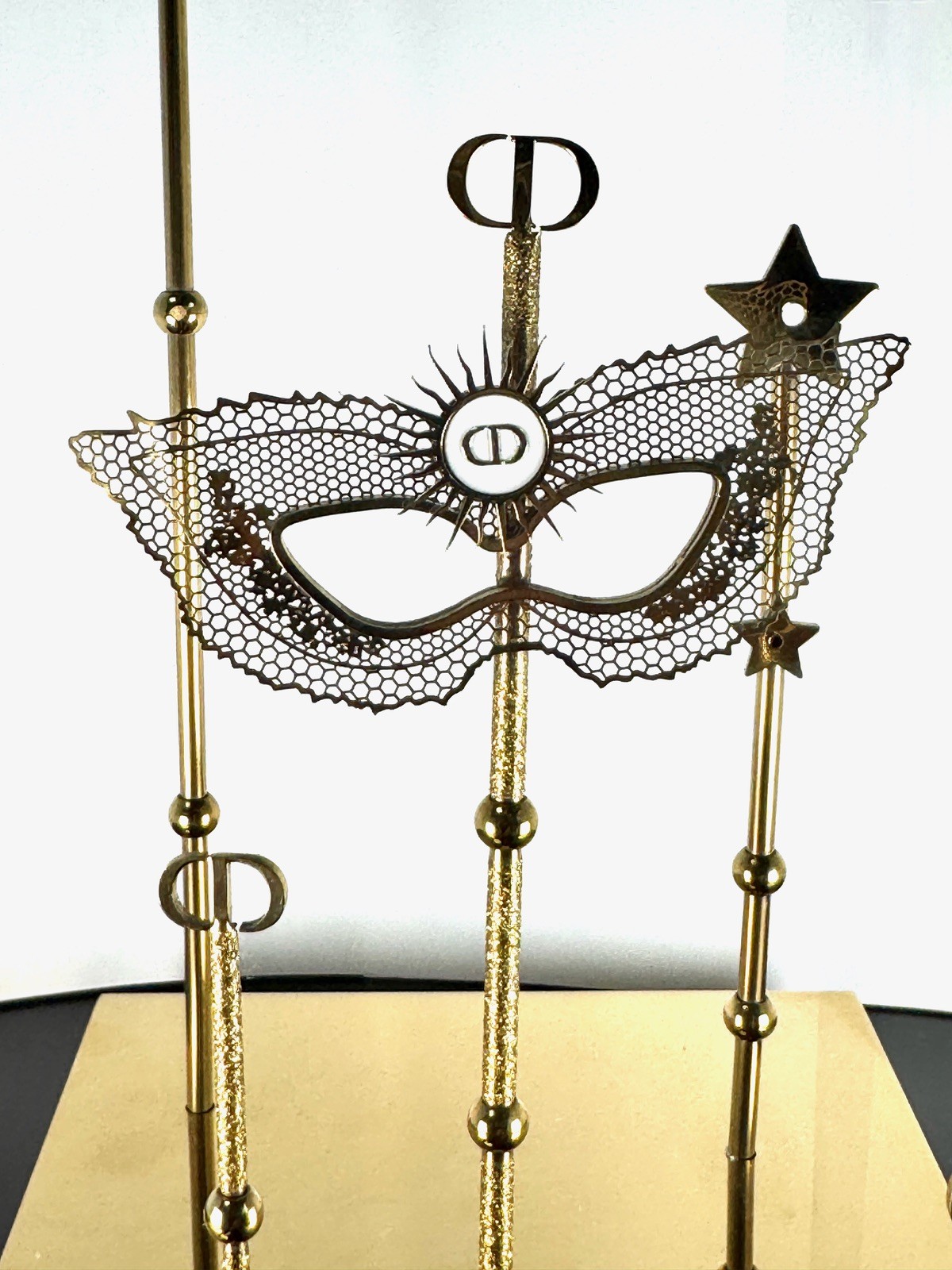 Christian Dior 2024 Christmas Shop Window Display – Mask with Stars Gold Rare!!!