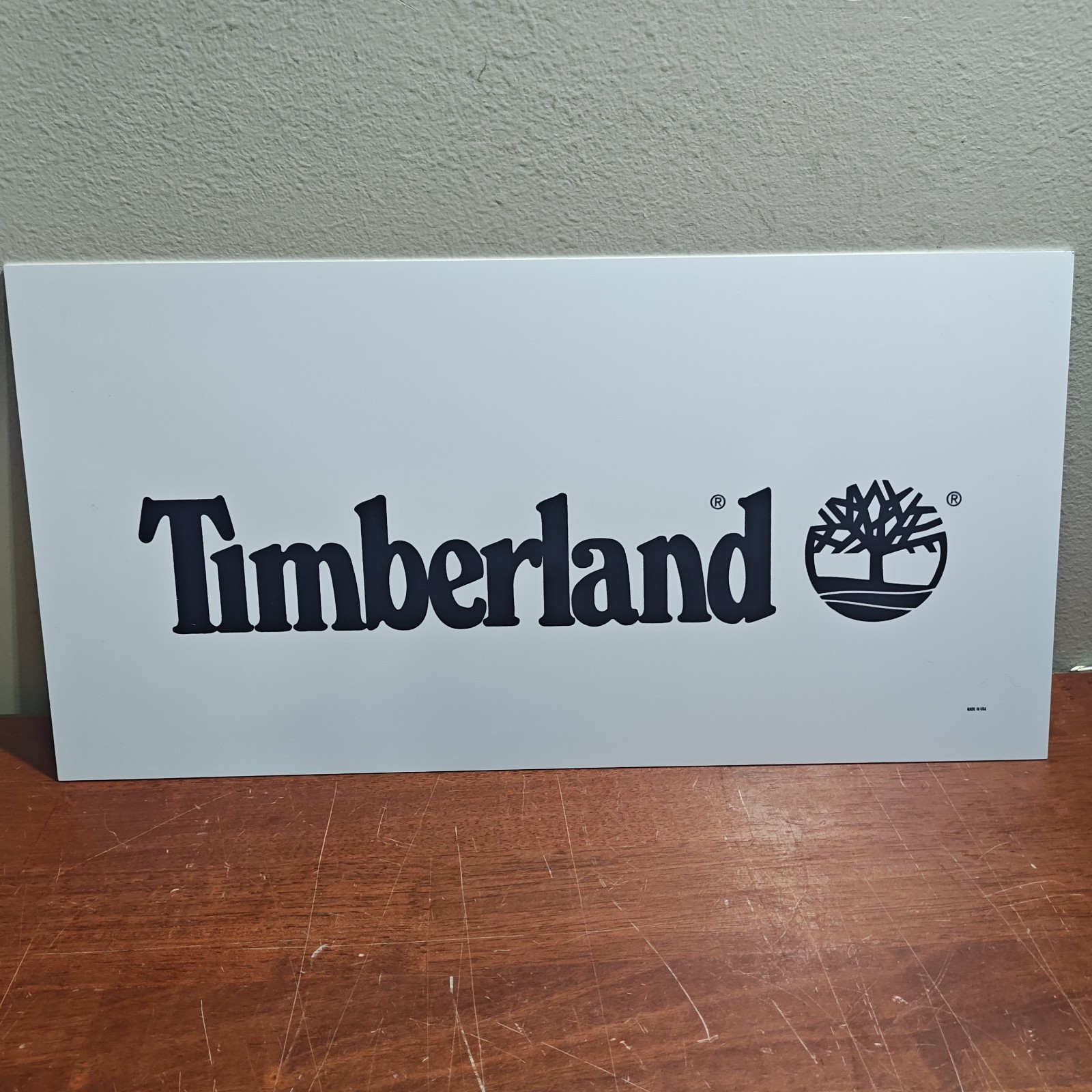Timberland Shoe Store Retail Wall Hanging Sign Display White 20X10