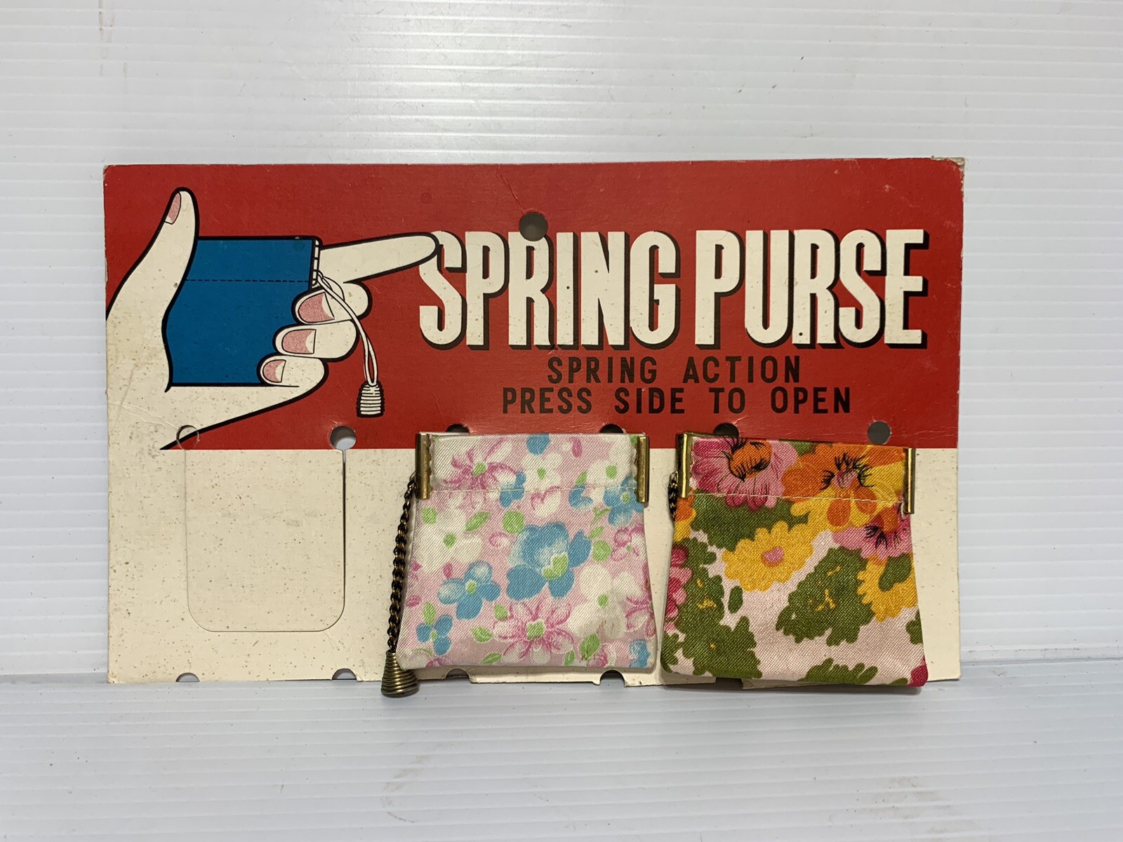 Vintage Store Display Spring Action Coin Purse Counter-Top 1960s Awesome Piece