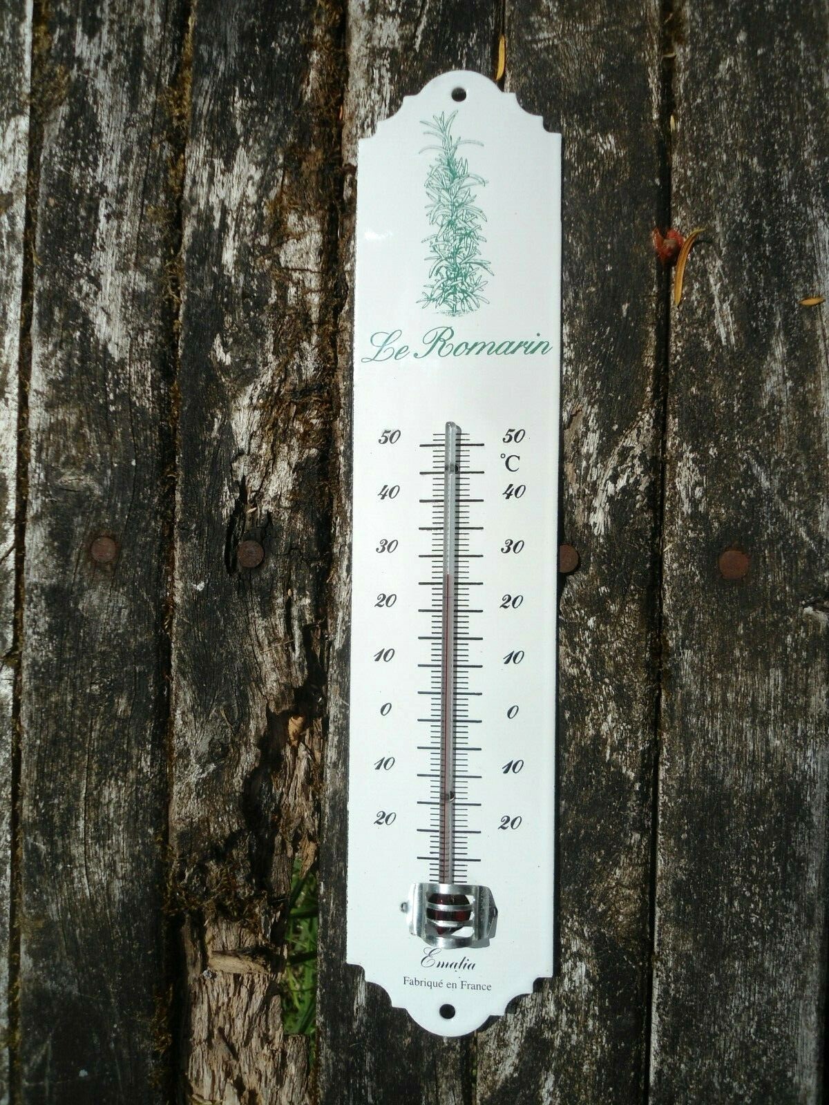 NEW ENAMEL THERMOMETER 30cm ROMARIN GENUINE ENAMEL 800°C MADE IN FRANCE