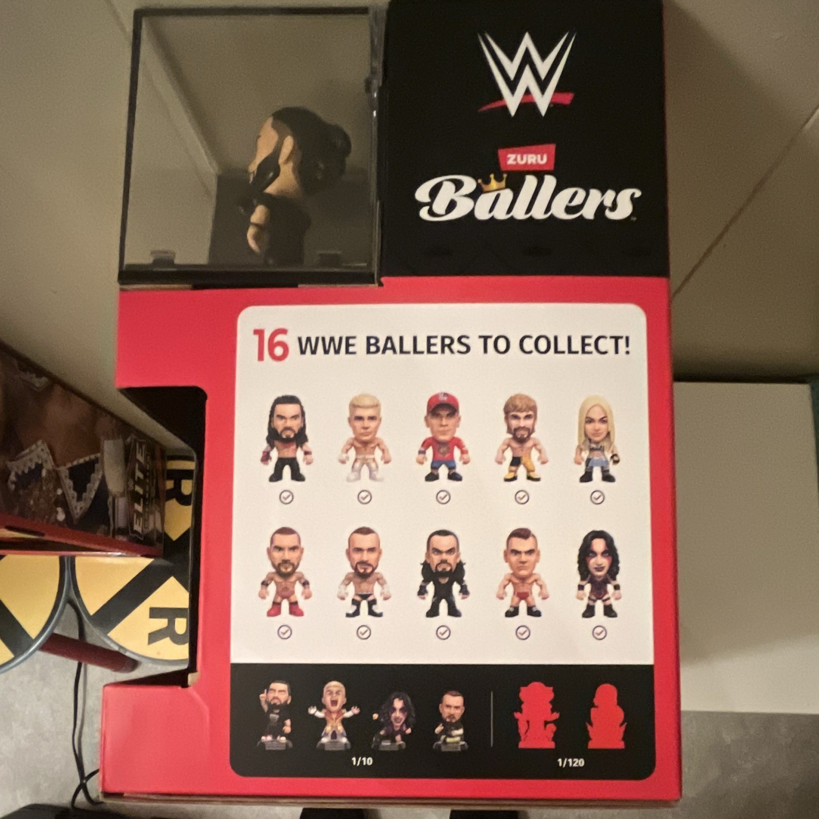 ZURU WWE Ballers Collectible Advertising Store Display Stand Red/Black/White