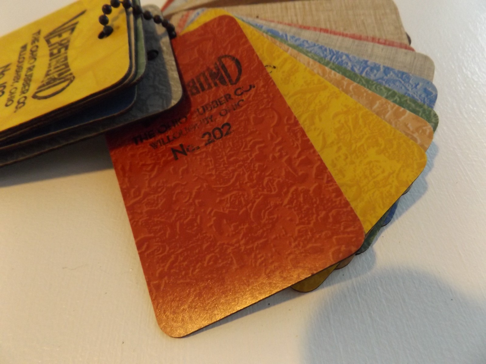 VINTAGE MCM SALESMAN SAMPLE VERSIBOND OHIO RUBBER COMPANY WILLOUGHBY OHIO