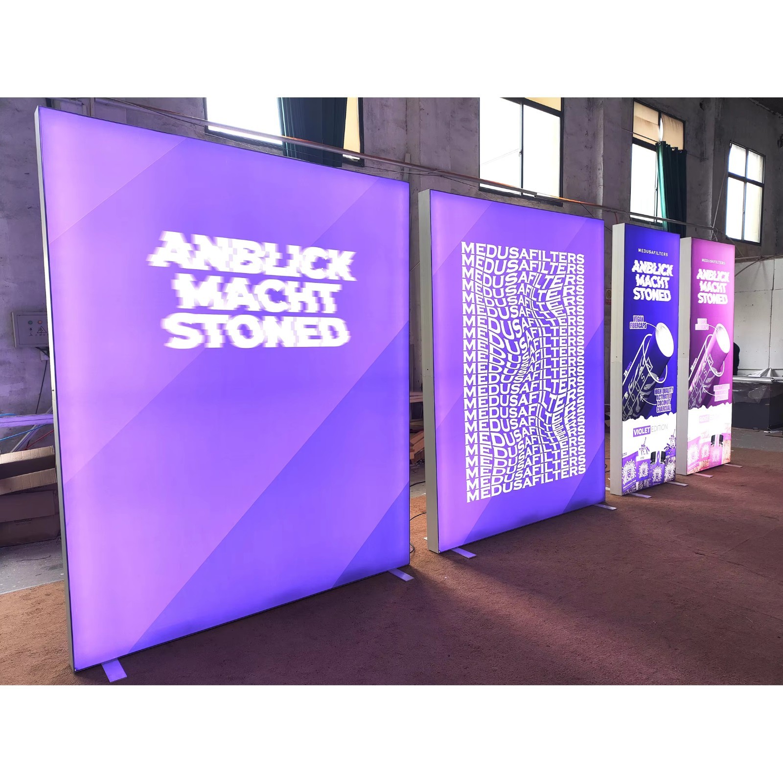 Custom SEG Led Light Box Fabric Trade Show Led Backdrop Exhibition Display Booth