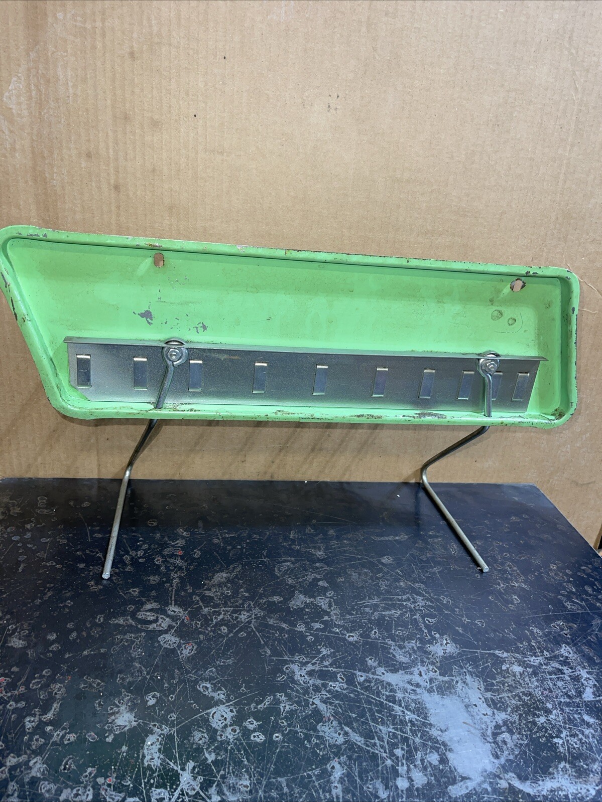 Antique Vintage Larson Eyebolts Hardware Display Rack Tin