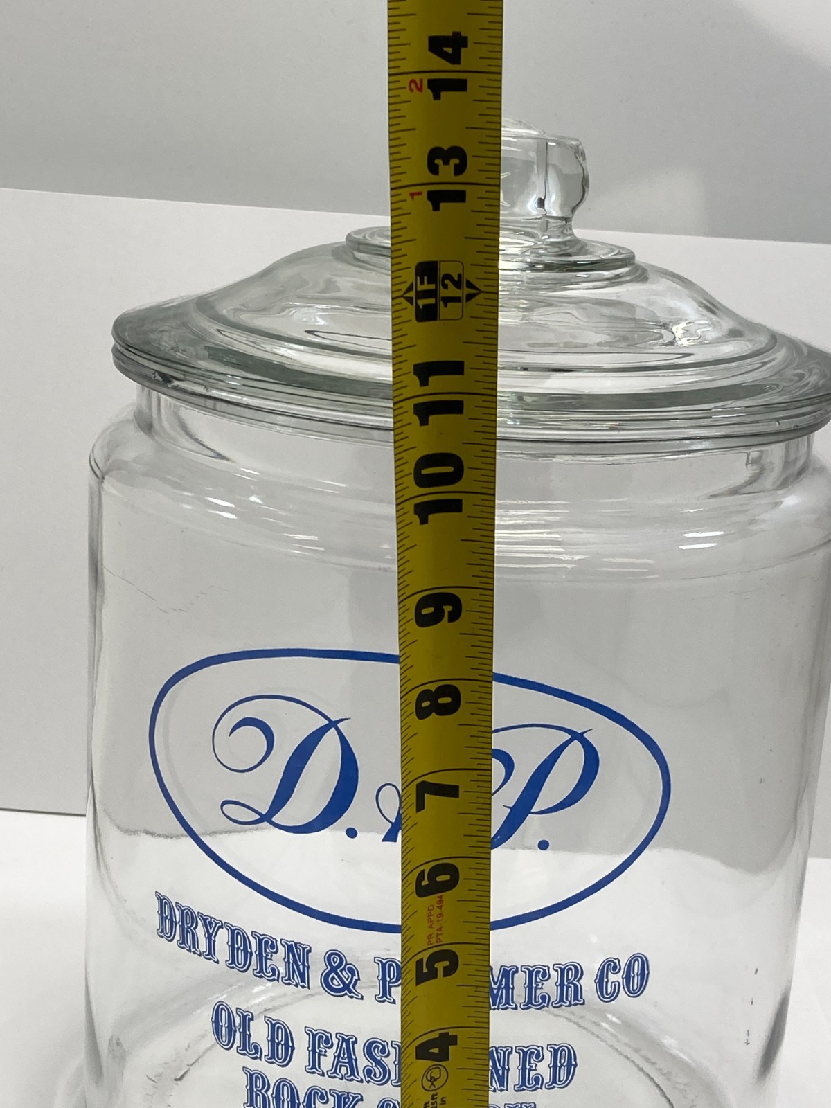 Clear Oval ~ D&P Dryden & Palmer Glass Rock Candy Jar With Lid General Store