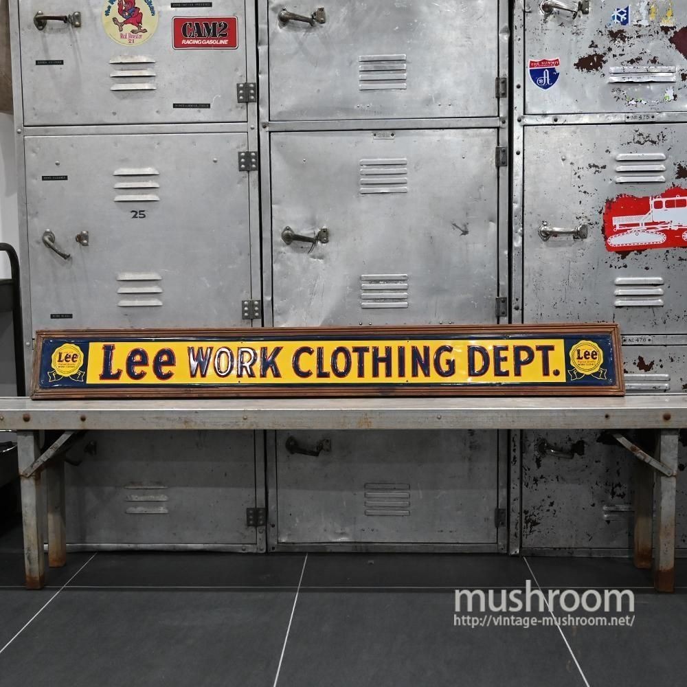 Around 1950’s Lee ” Work Clothing Dept ” Advertising Sign Billboard Made in USA