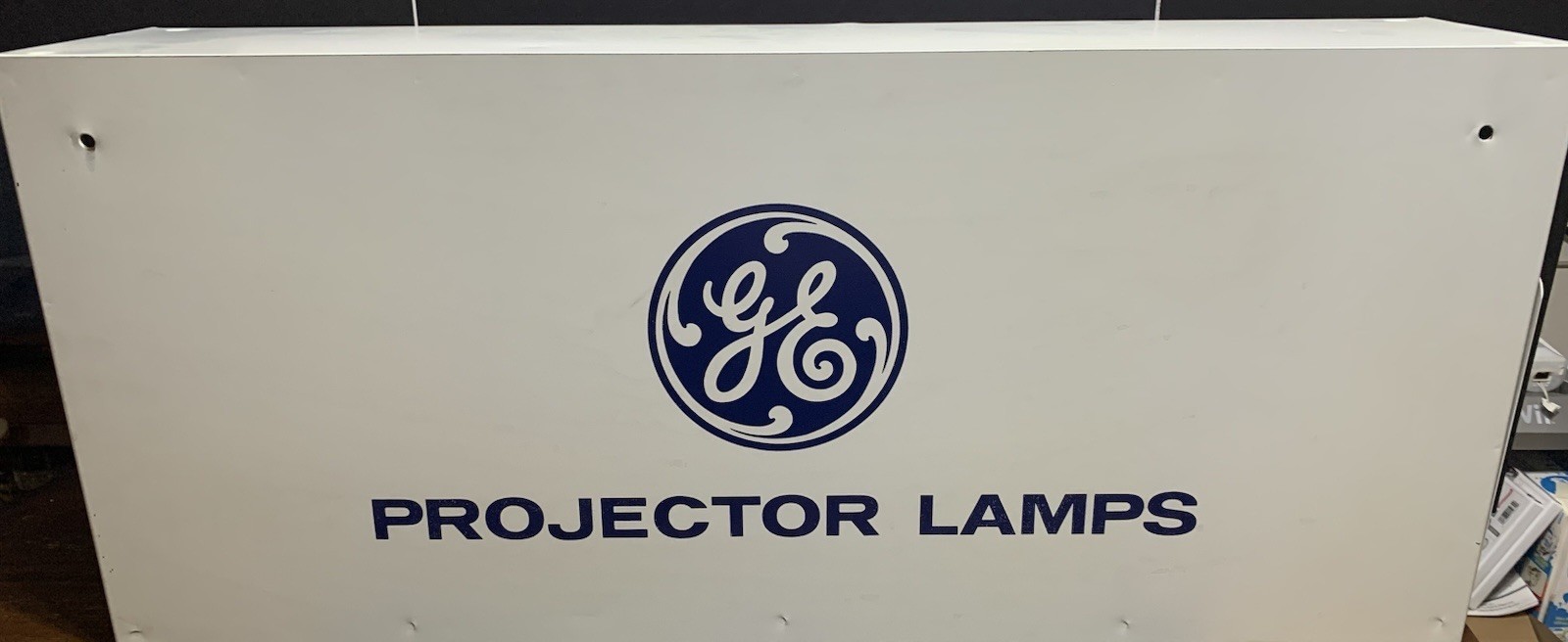 Vintage GE Projector Lamps Metal Store Display + Sign USA