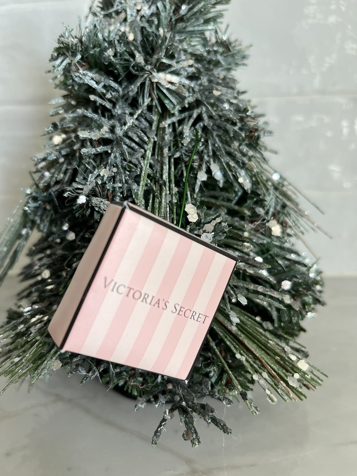 Victoria’s Secret Christmas Tree Store Display Flocked Glittered Gift Ornament