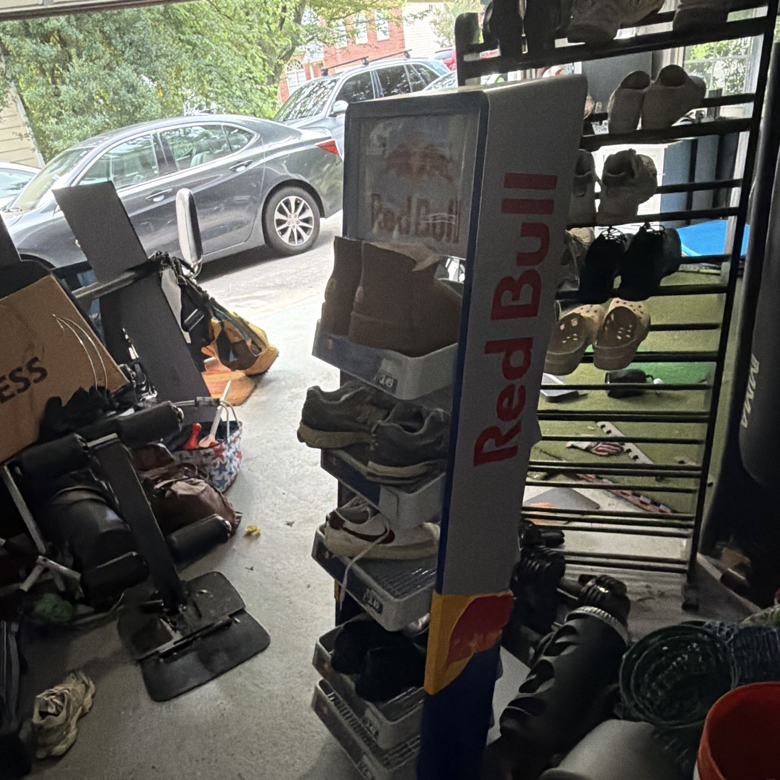 Red Bull Store Display Rack Floor Stand Merchandising Display White Blue Red