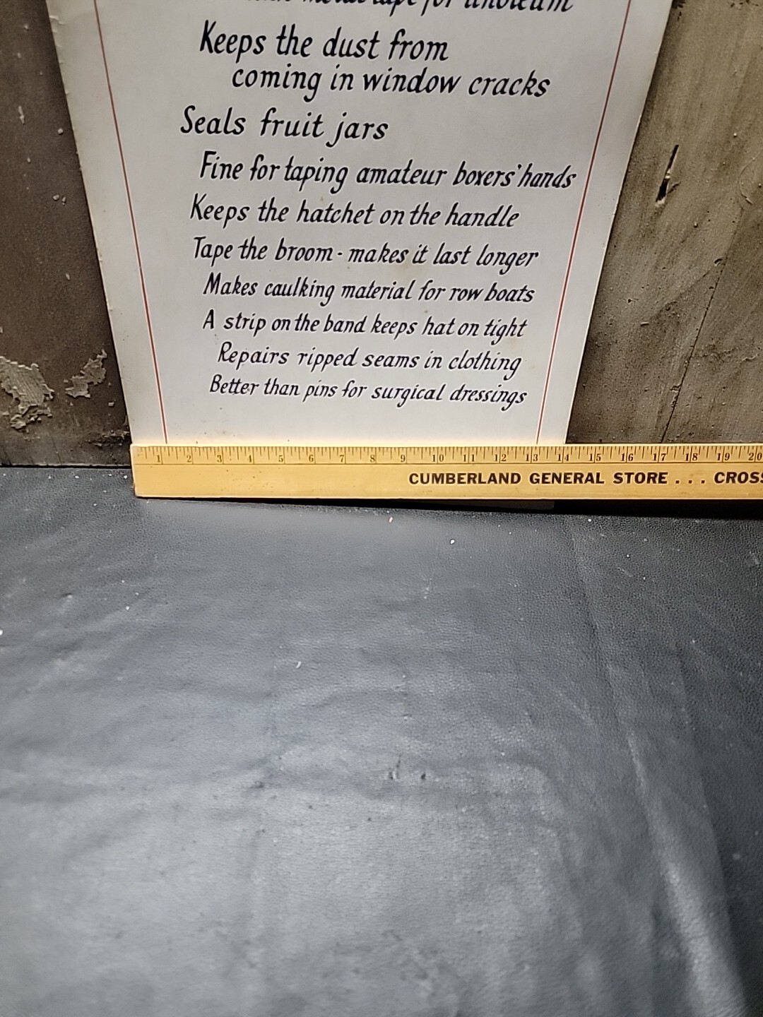 Vintage Firstaid ADHESIVE PLASTER Cardboard Store Display Sales Poster
