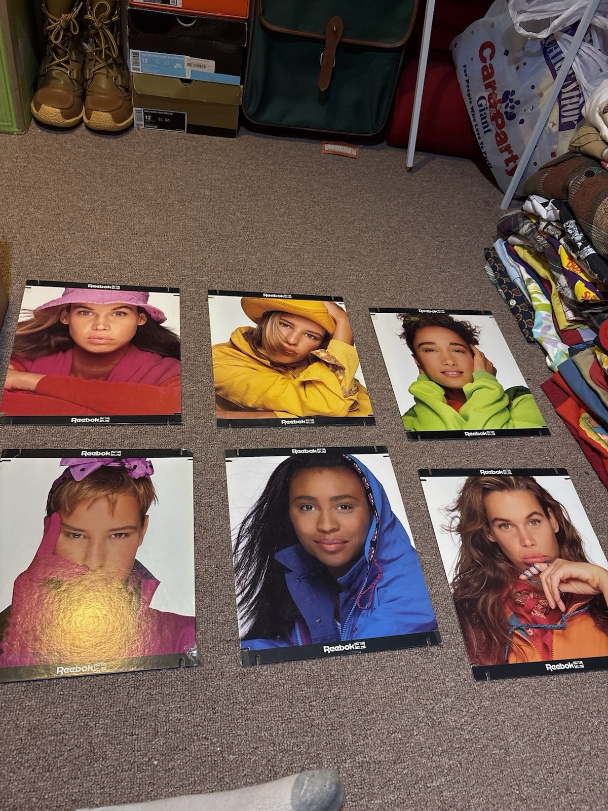 Vintage 1990s Reebok Colors Store Display Cards And Promo Items