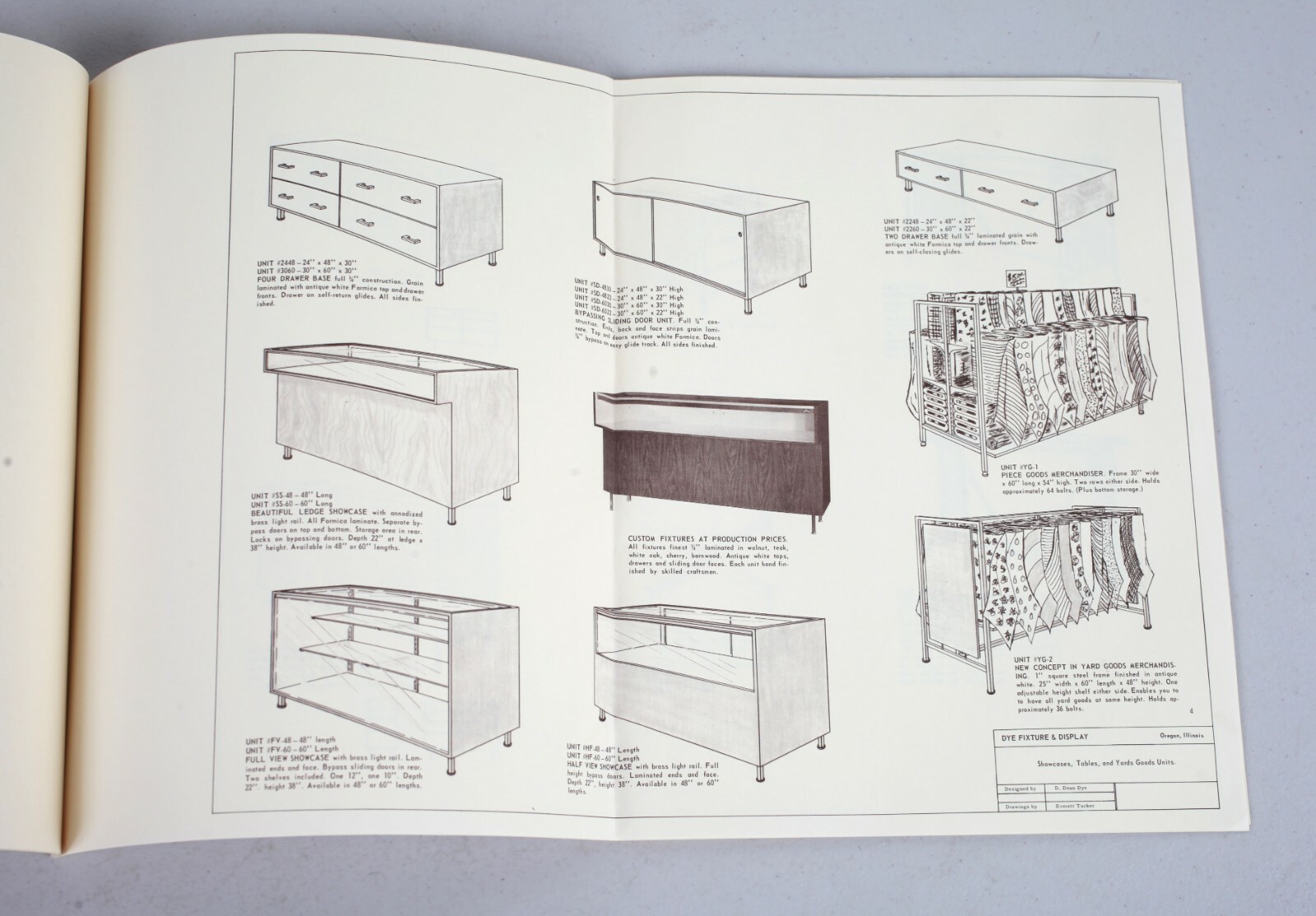 1967 Dye Fixture and Display Store Layout Design Catalog Oregon Illinois