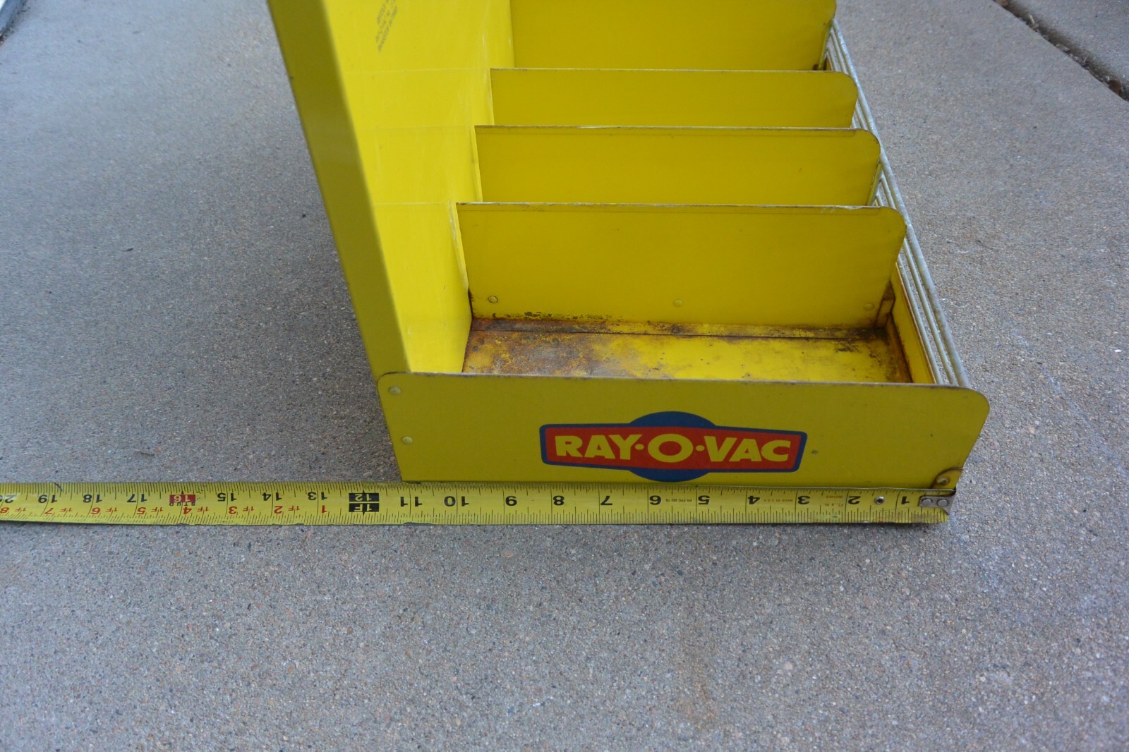 Vintage Ray•O•Vac Flashlight Batteries Counter Wall Display Cabinet
