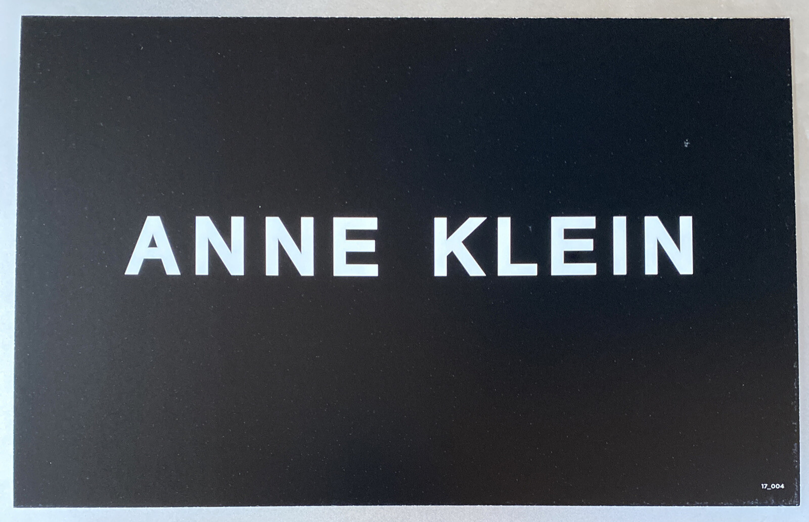 ANNE KLEIN 7″x11″ Department Store Display Shoe Brand Sign Black/White