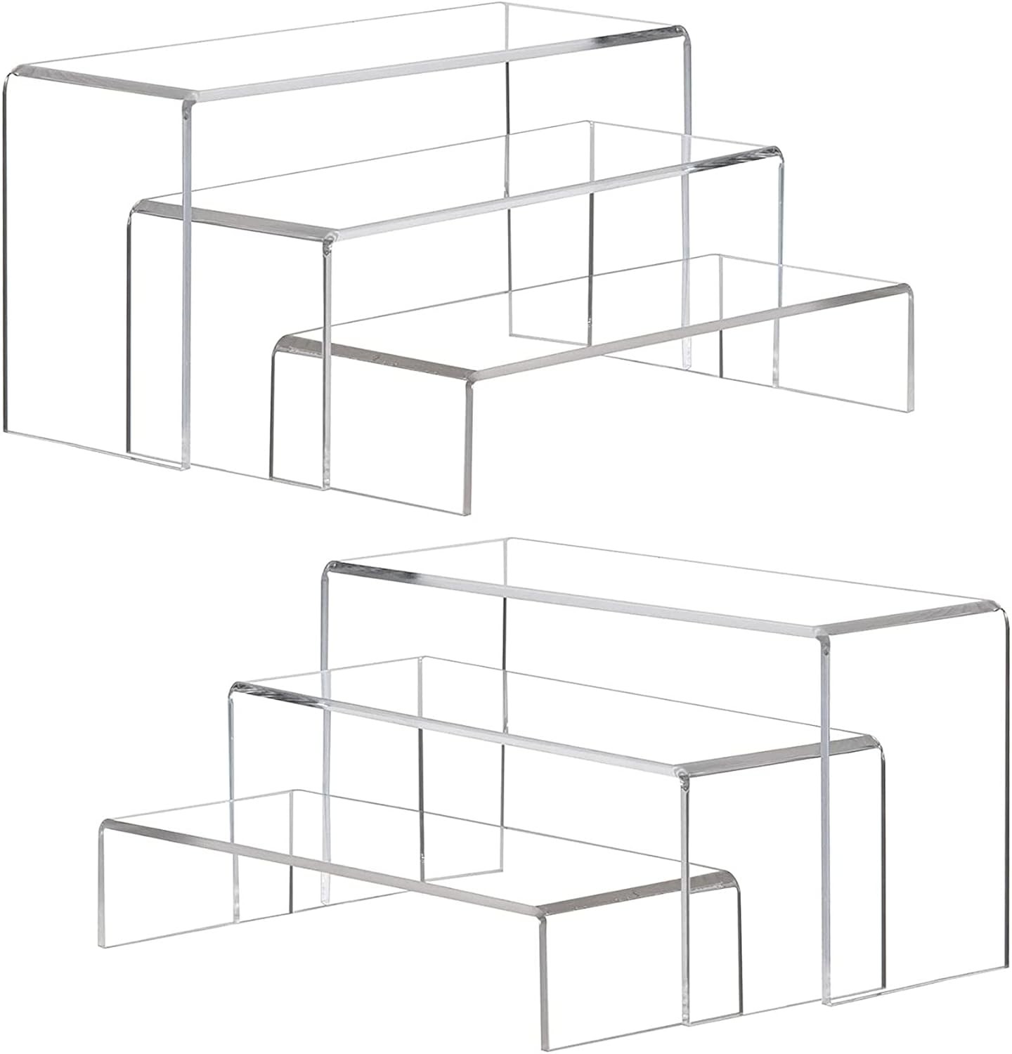 ANDGOO Display Risers, 6 7.9”L~8.3”L~8.7”L, Clear