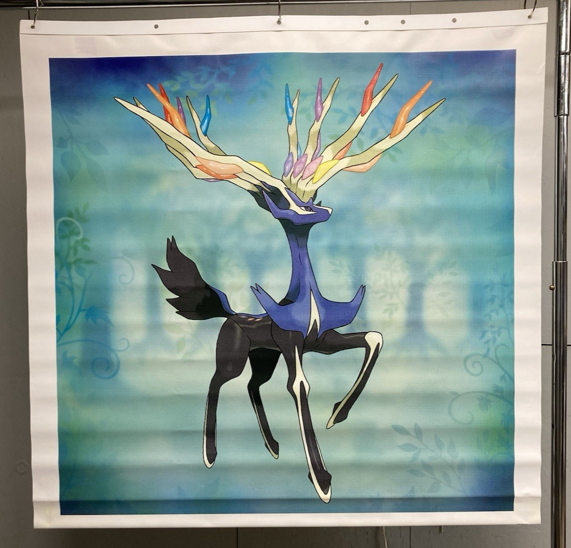 Pokémon X & Y Xerneas Vinyl Banner Toys R Us Store Display Sign 2013 Nintendo XY