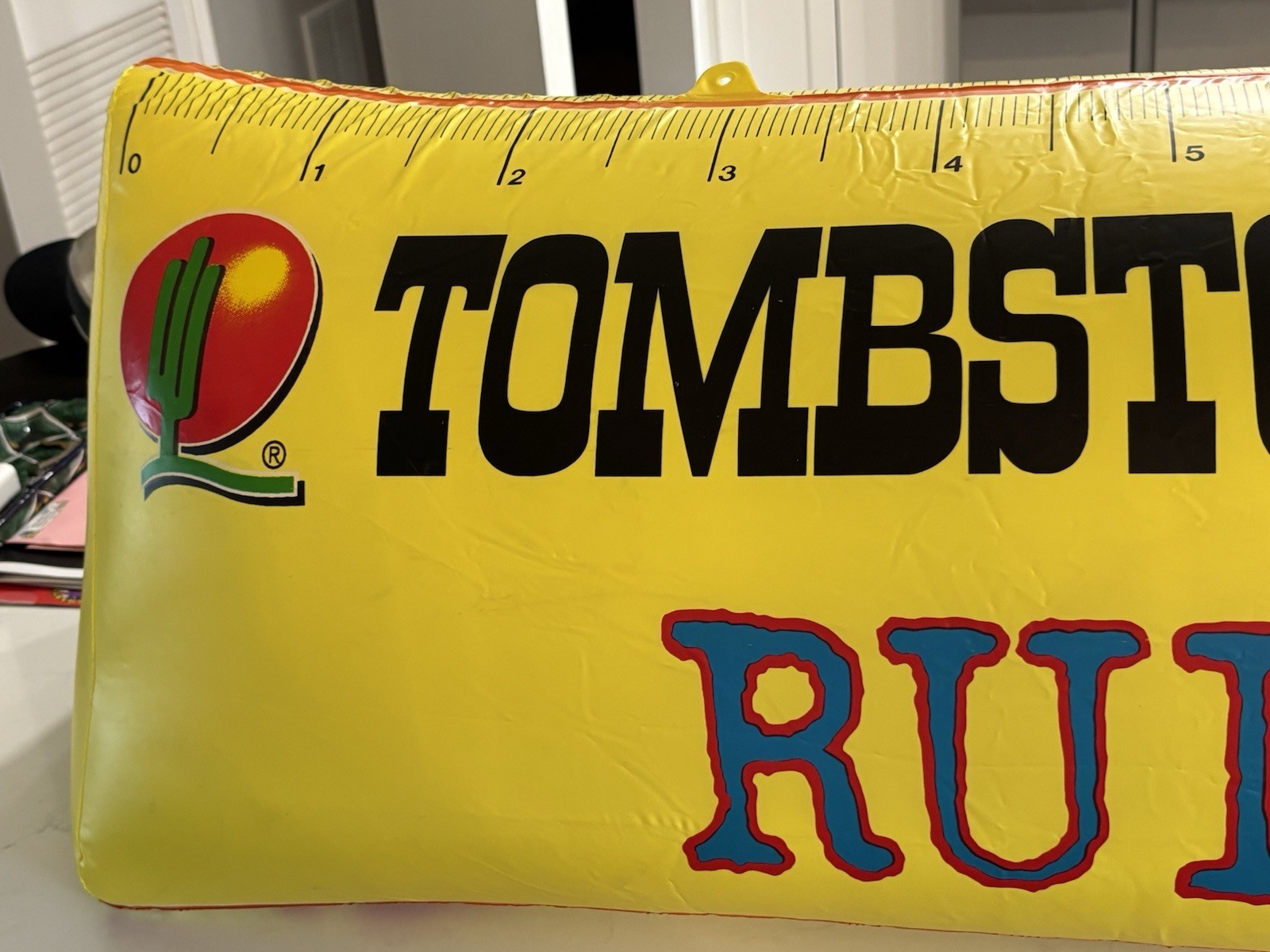 Inflatable Tombstone Pizza Rules Store Display – Approx. 4 Ft Long – Read Desc.