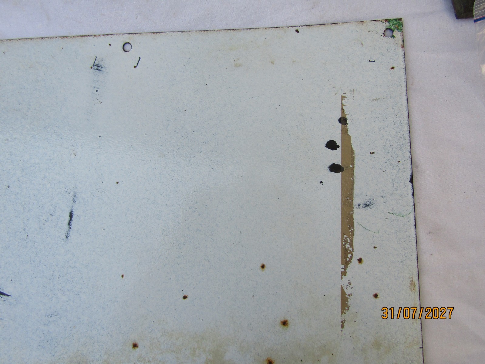 old enamel plate castrol automobile garage oil automobilia 40 by 60c