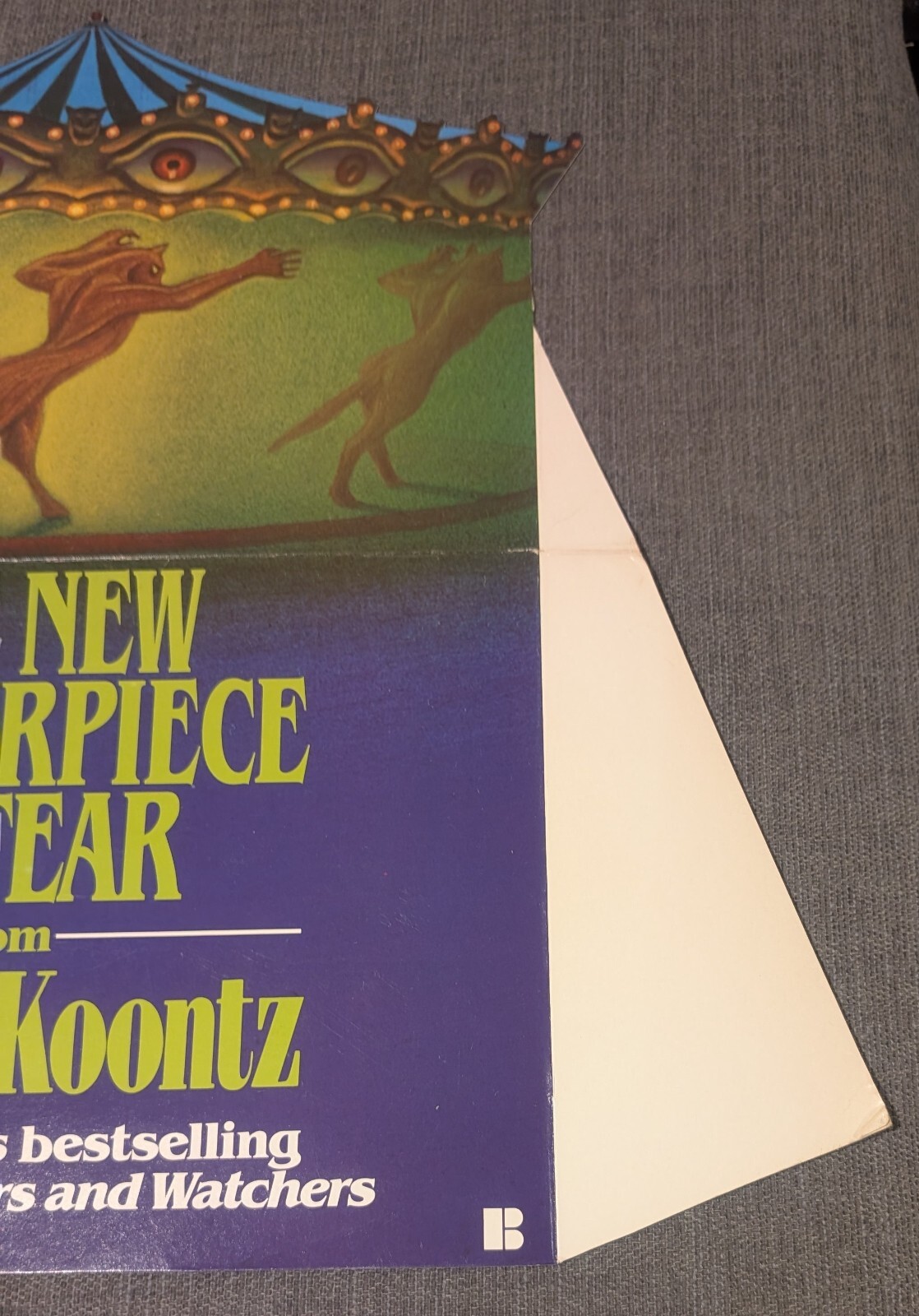 Rare The New Masterpiece Of Fear Promo Book Advertising Display Header Card