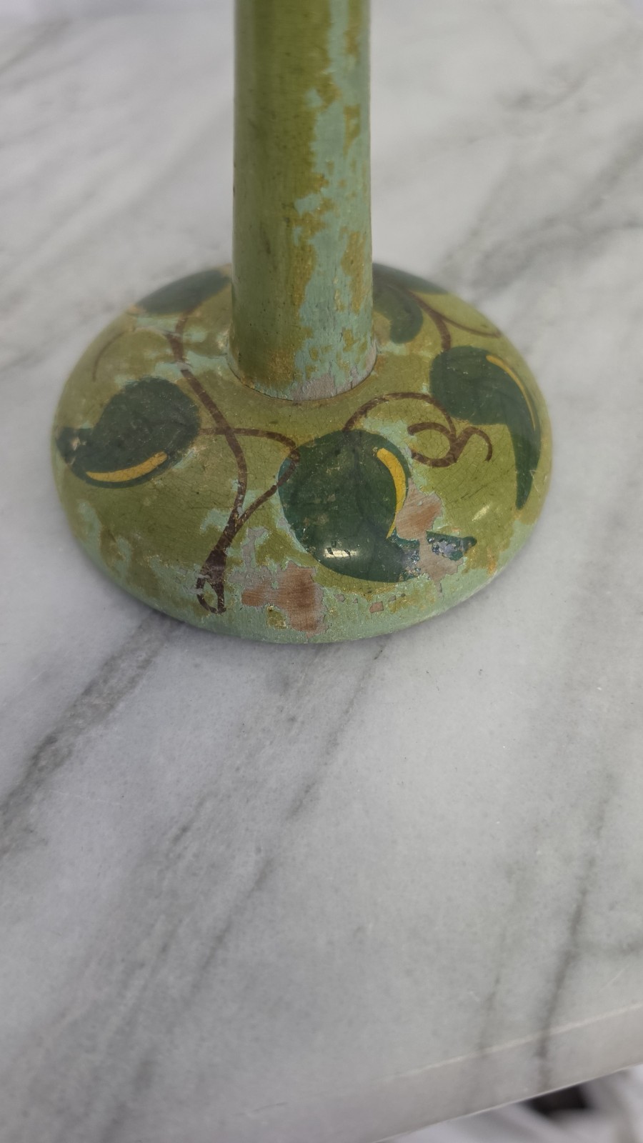 Antique 1920s Wooden Hat Display Stand Floral